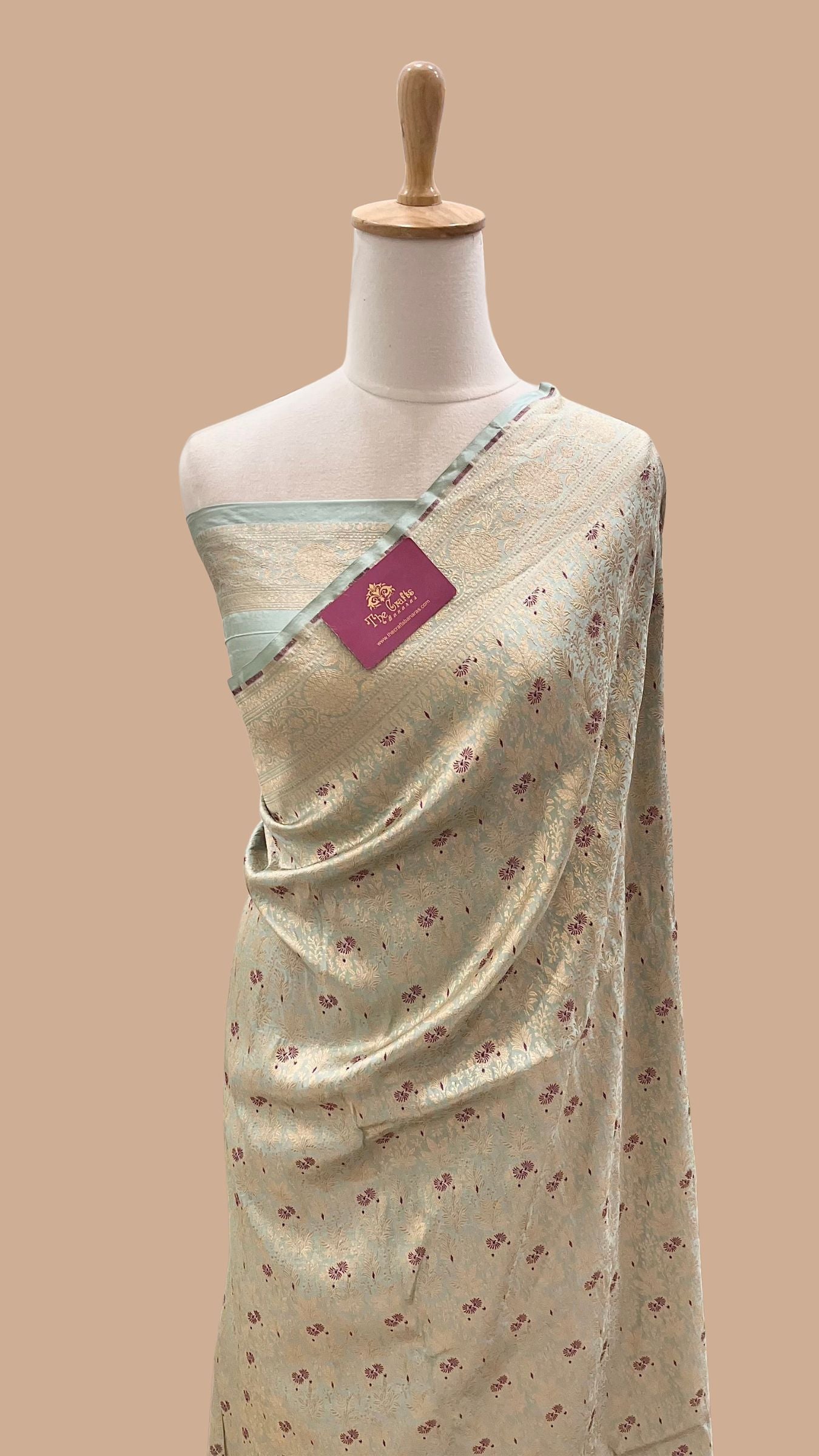 Pure Katan Silk Handloom Banarasi Saree - Tanchui Brocade Meena