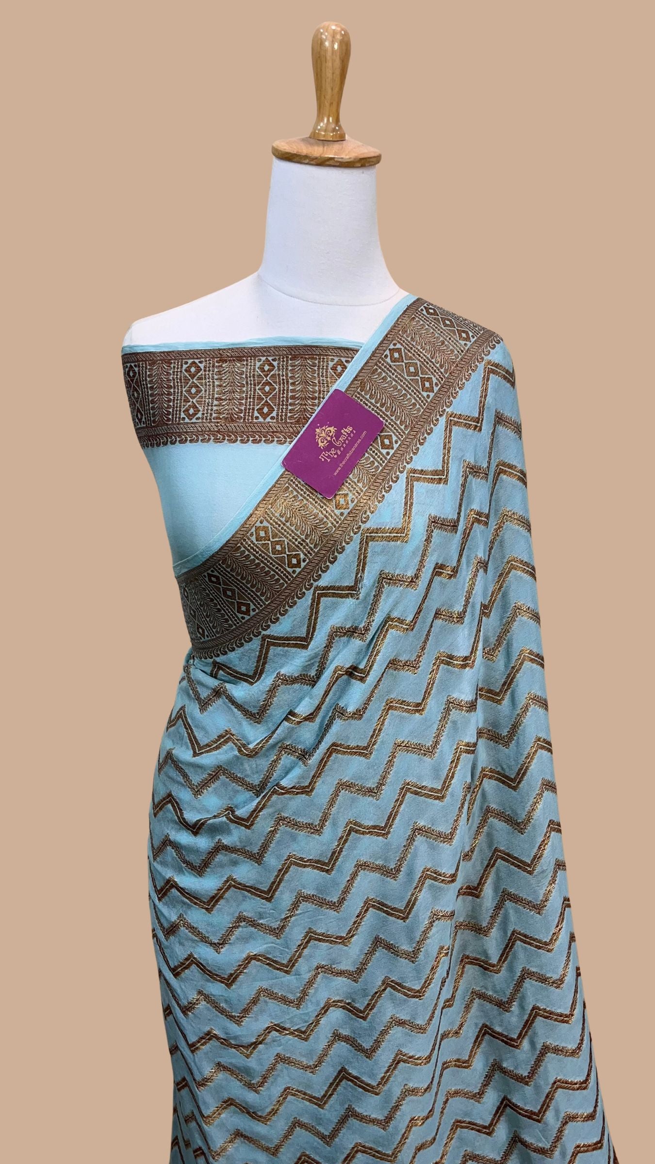 Pure Khaddi Chiffon Banarasi Saree