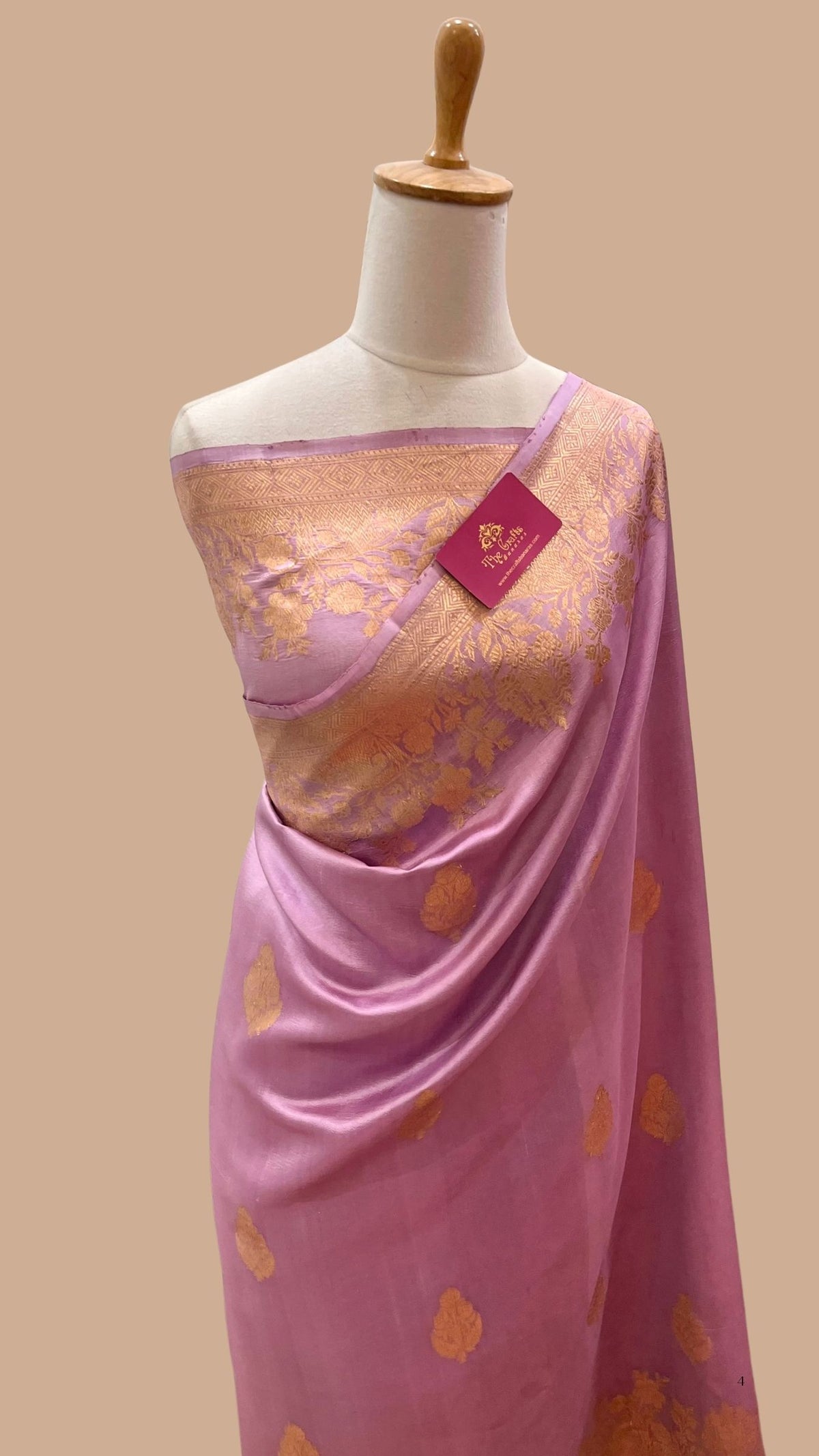 Pure  Mango Silk Handloom Banarasi Saree