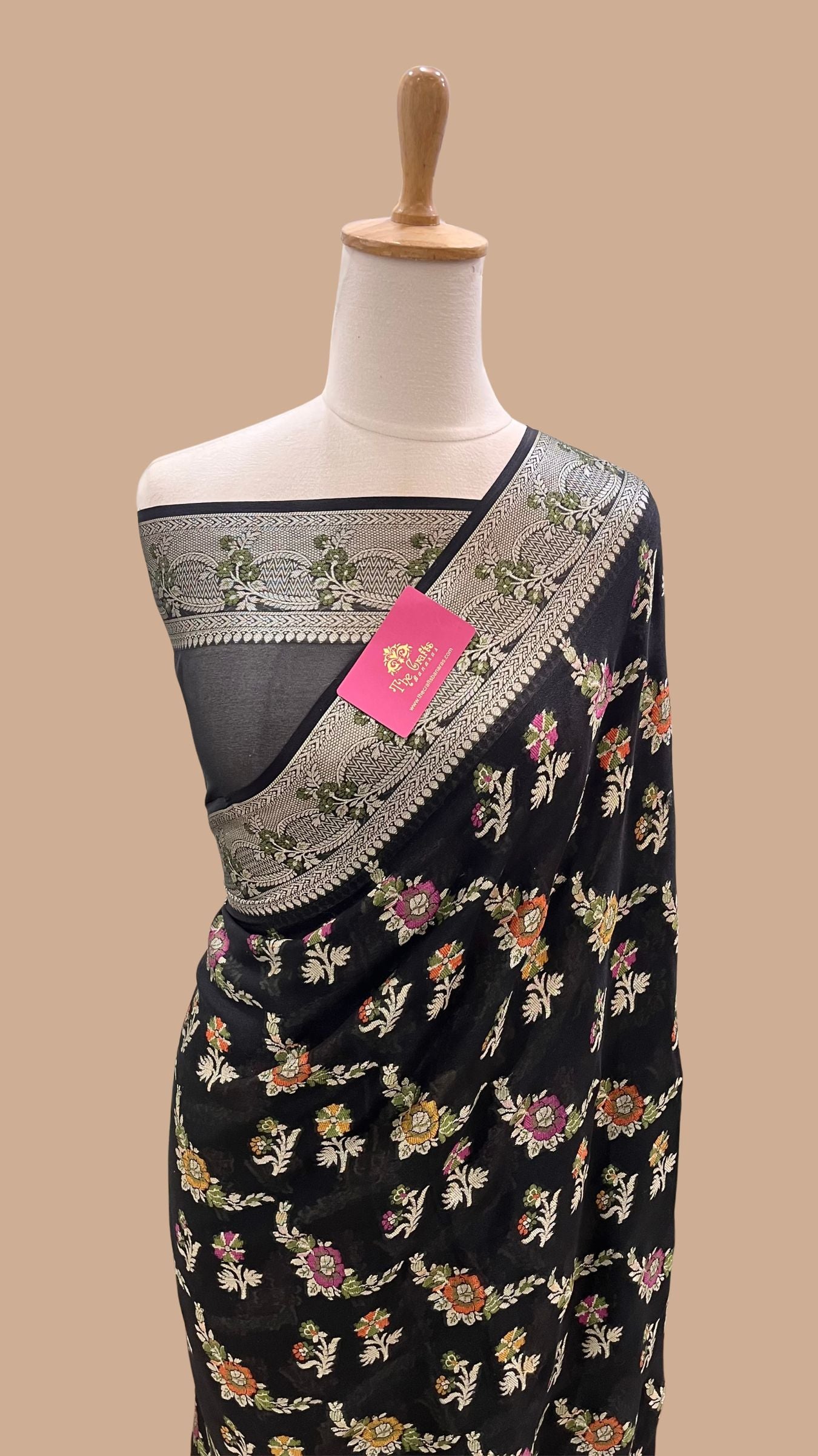 Pure Khaddi Chiffon Banarasi Saree