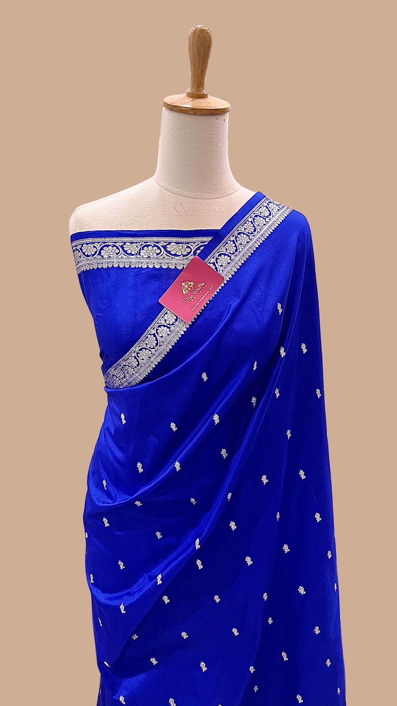 Pure Katan Silk Handloom Banarasi Saree - Resham Chunri Buti