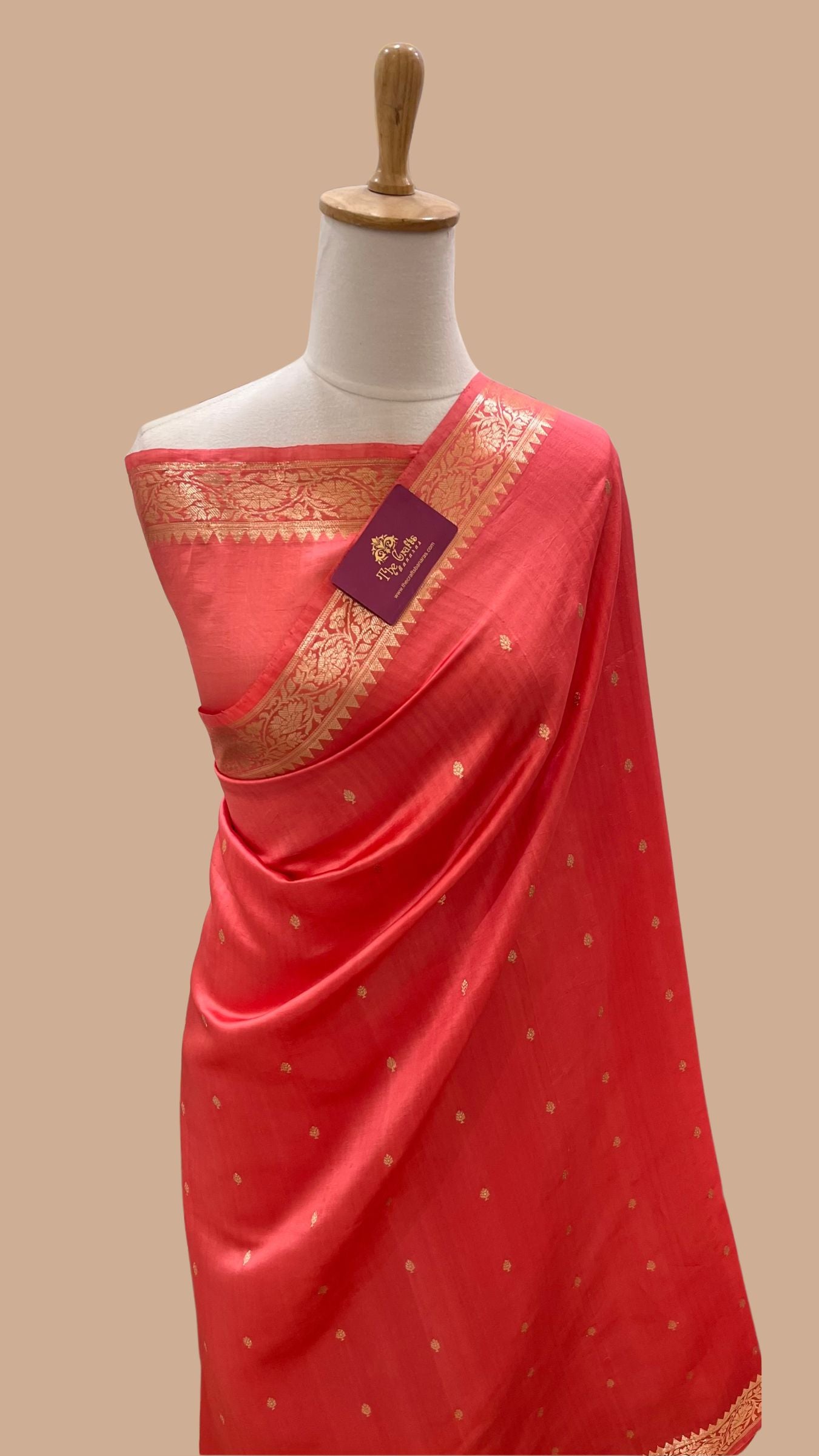 Pure  Mango Silk Handloom Banarasi Saree