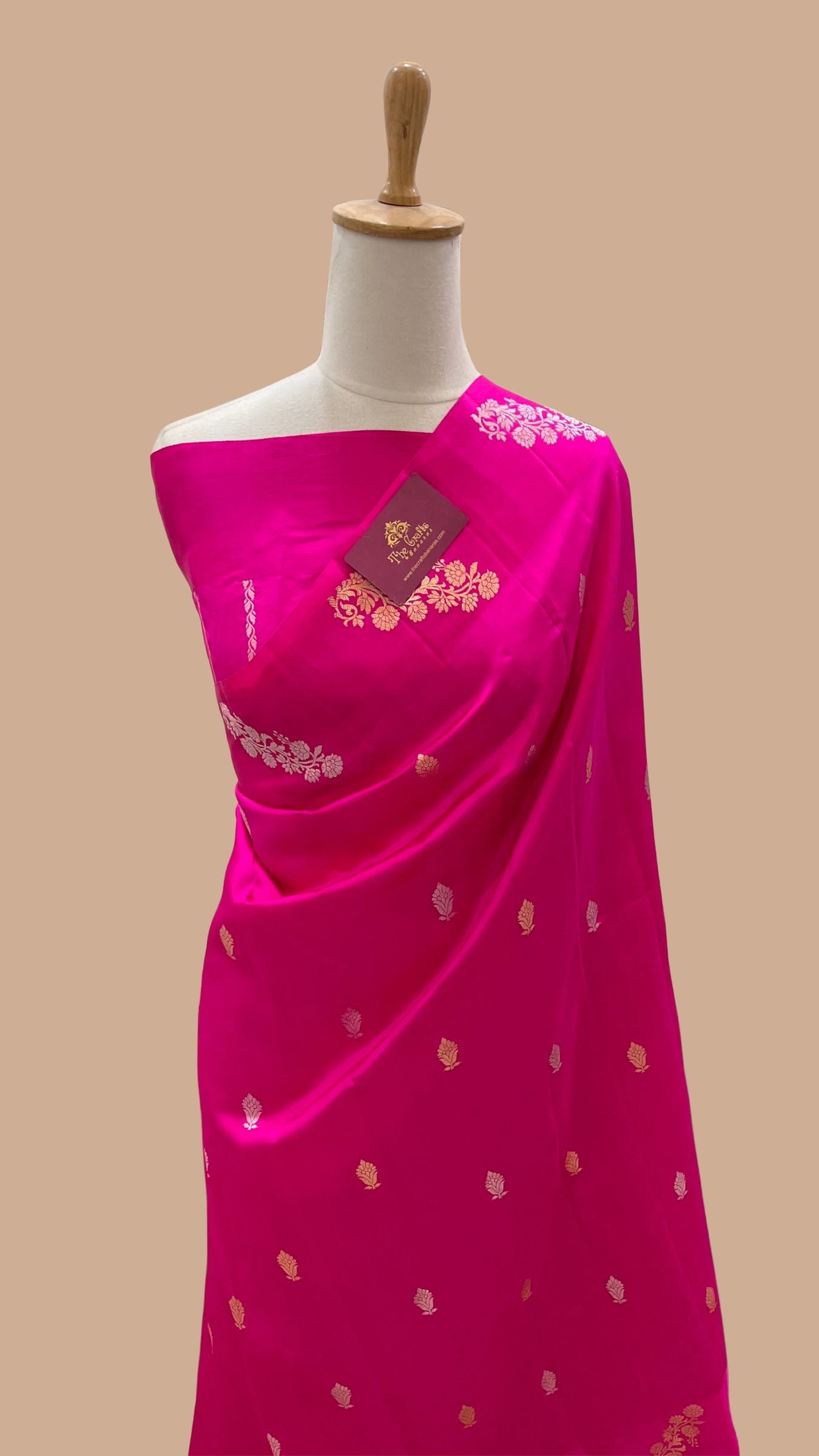 Pure  Mango Silk Handloom Banarasi Saree