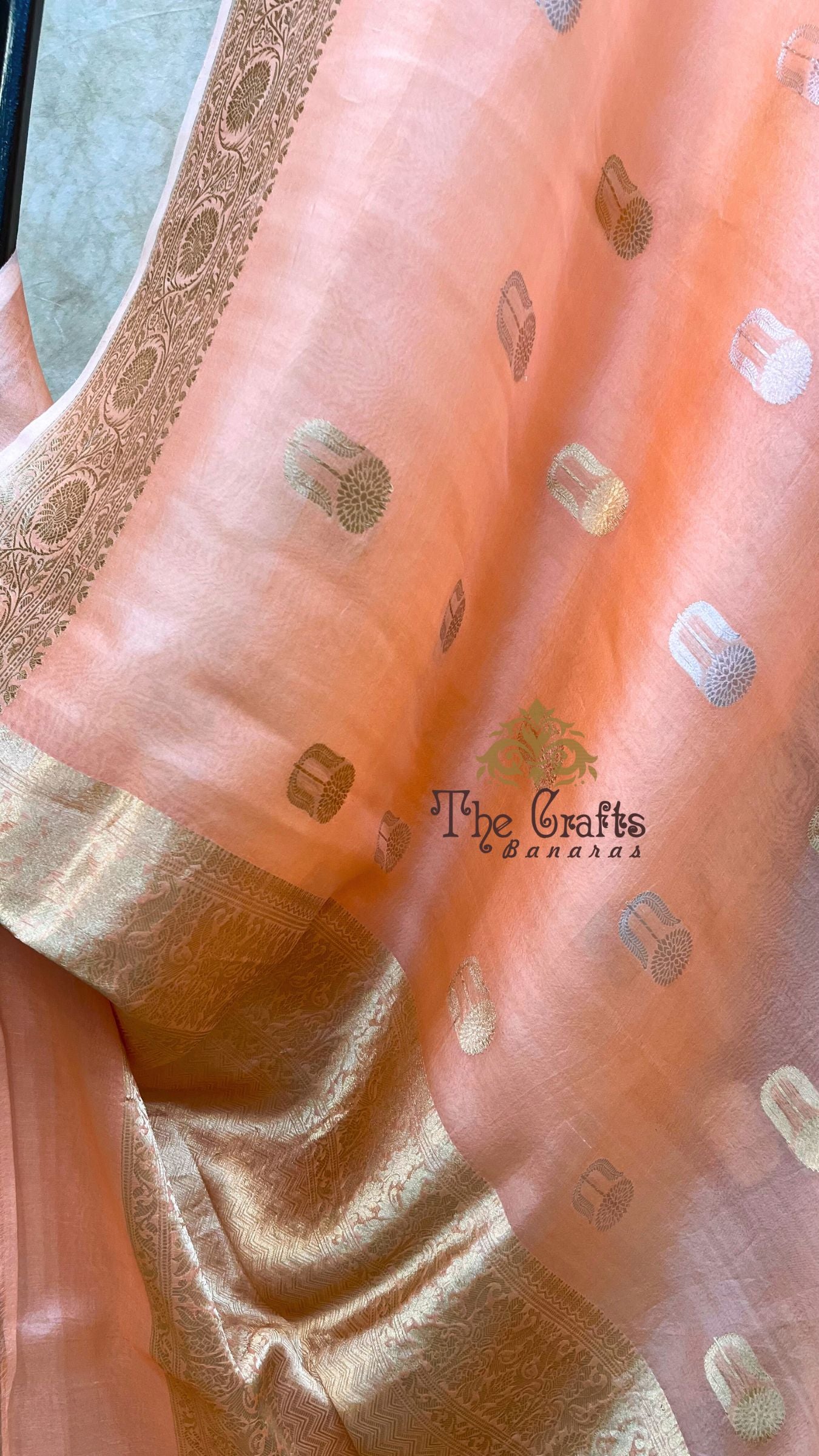 Pure Kora Silk Handloom Banarasi Saree