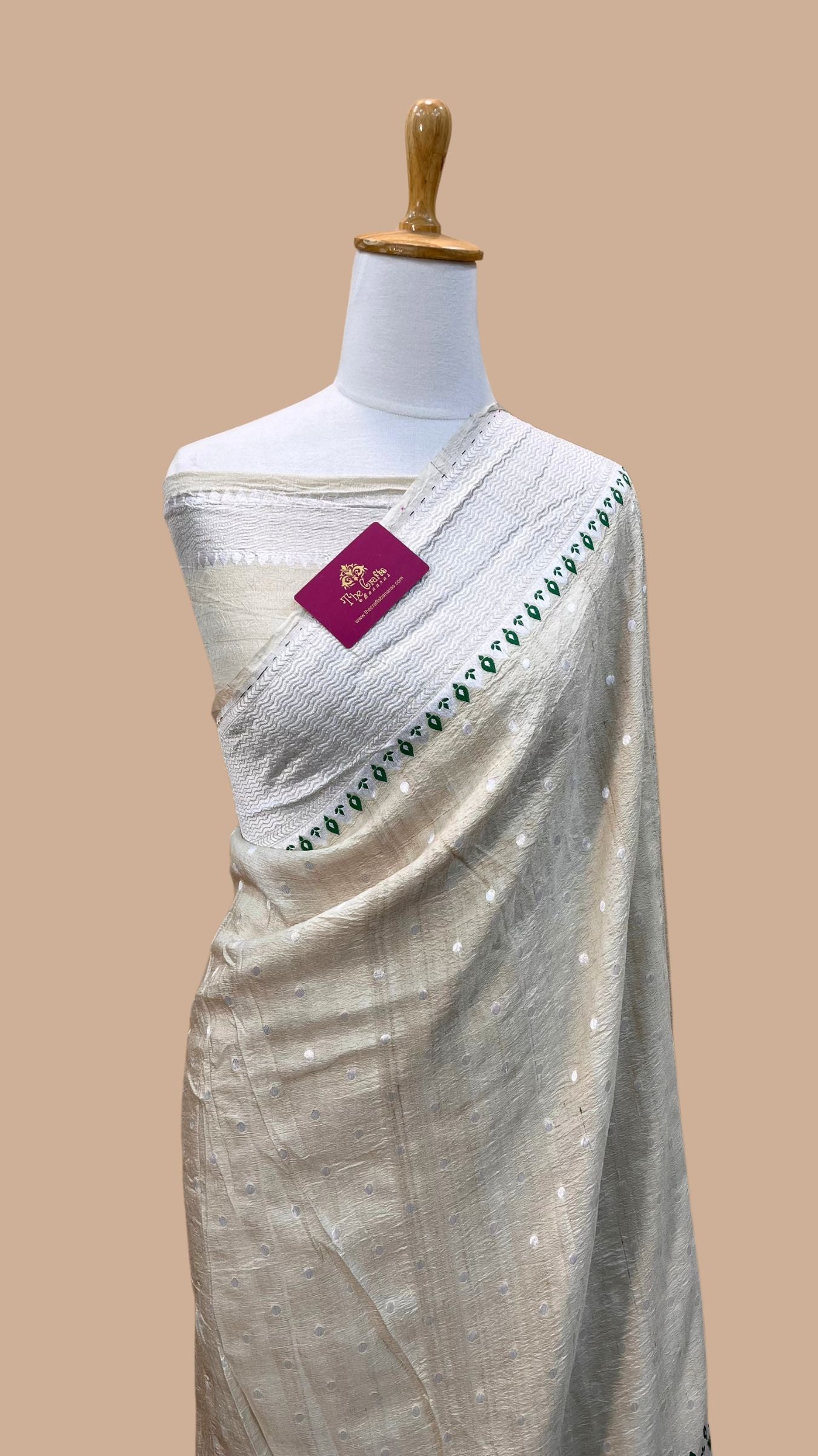 Tussar Georgette Handloom Banarasi Saree - Meenakari