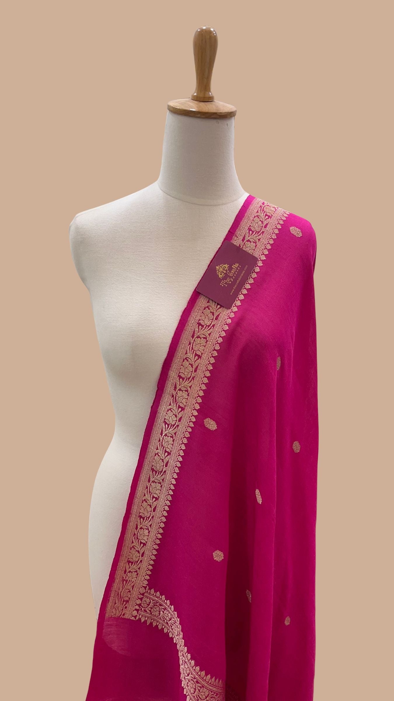 Pure Moonga Silk Banarasi Handloom Dupatta