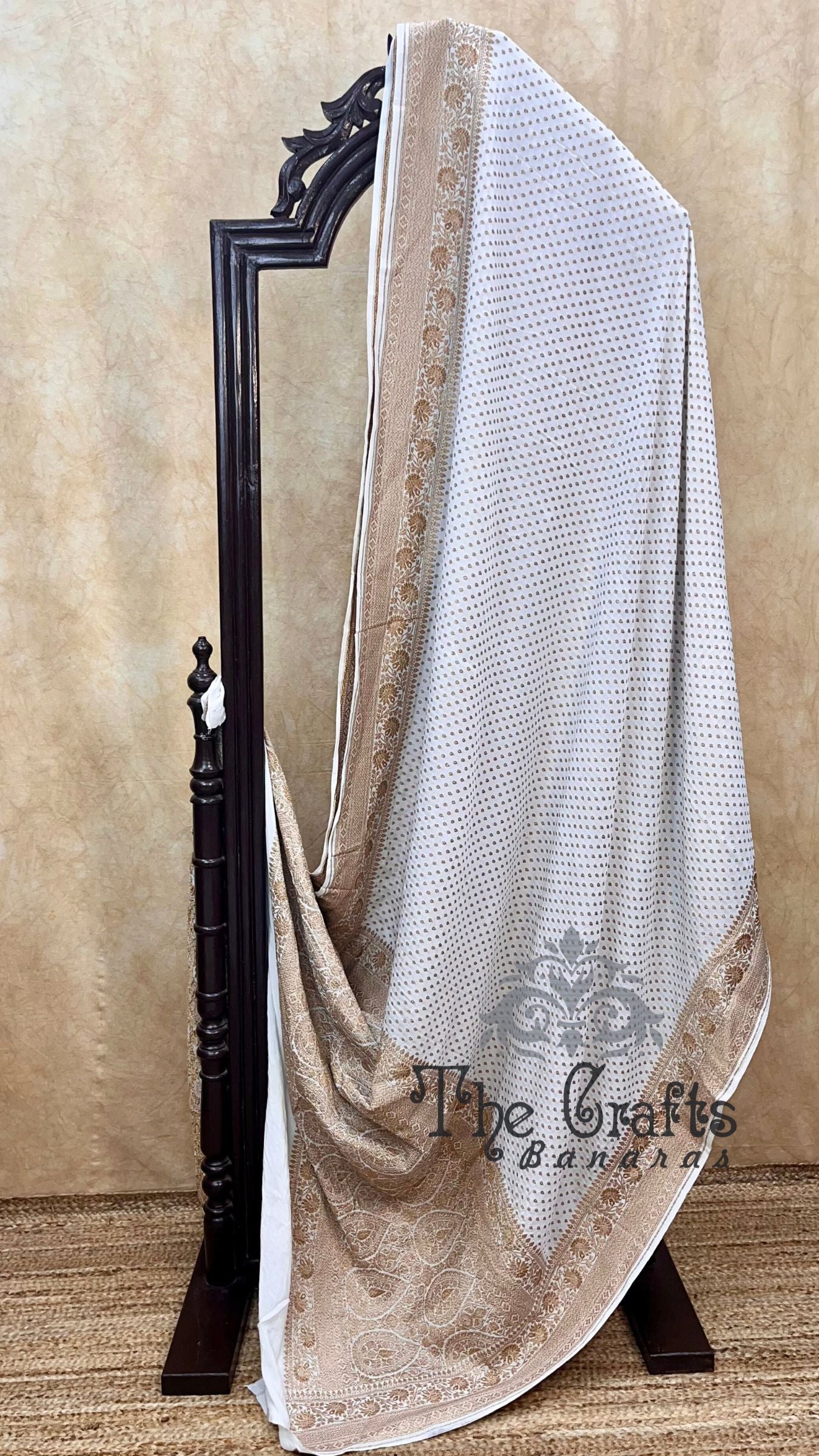 Pure Crepe Georgette Banarasi Saree - Antique Zari