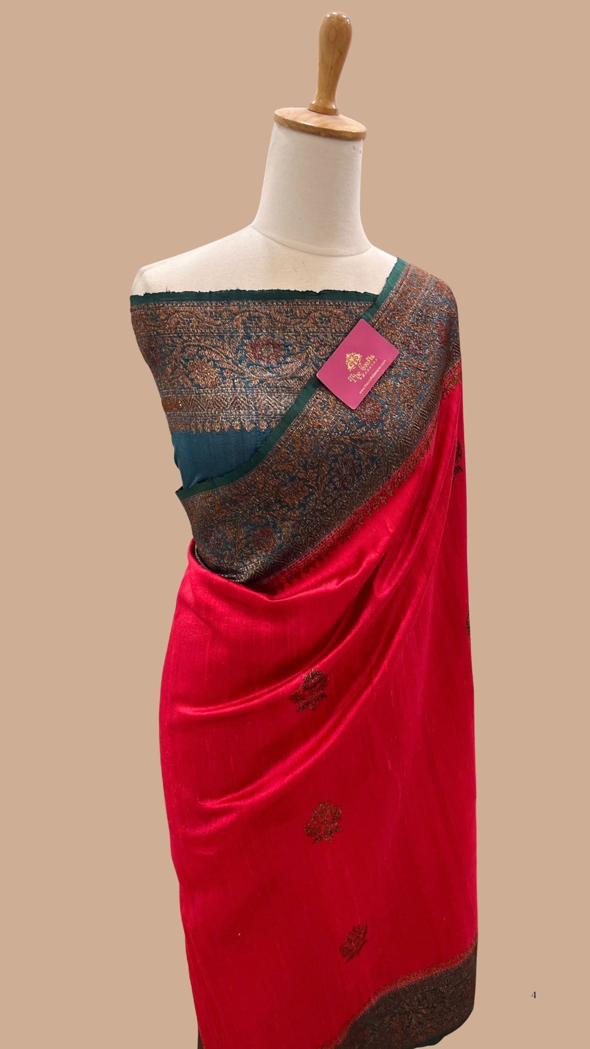 Pure Tussar Silk Handloom Banarasi Saree