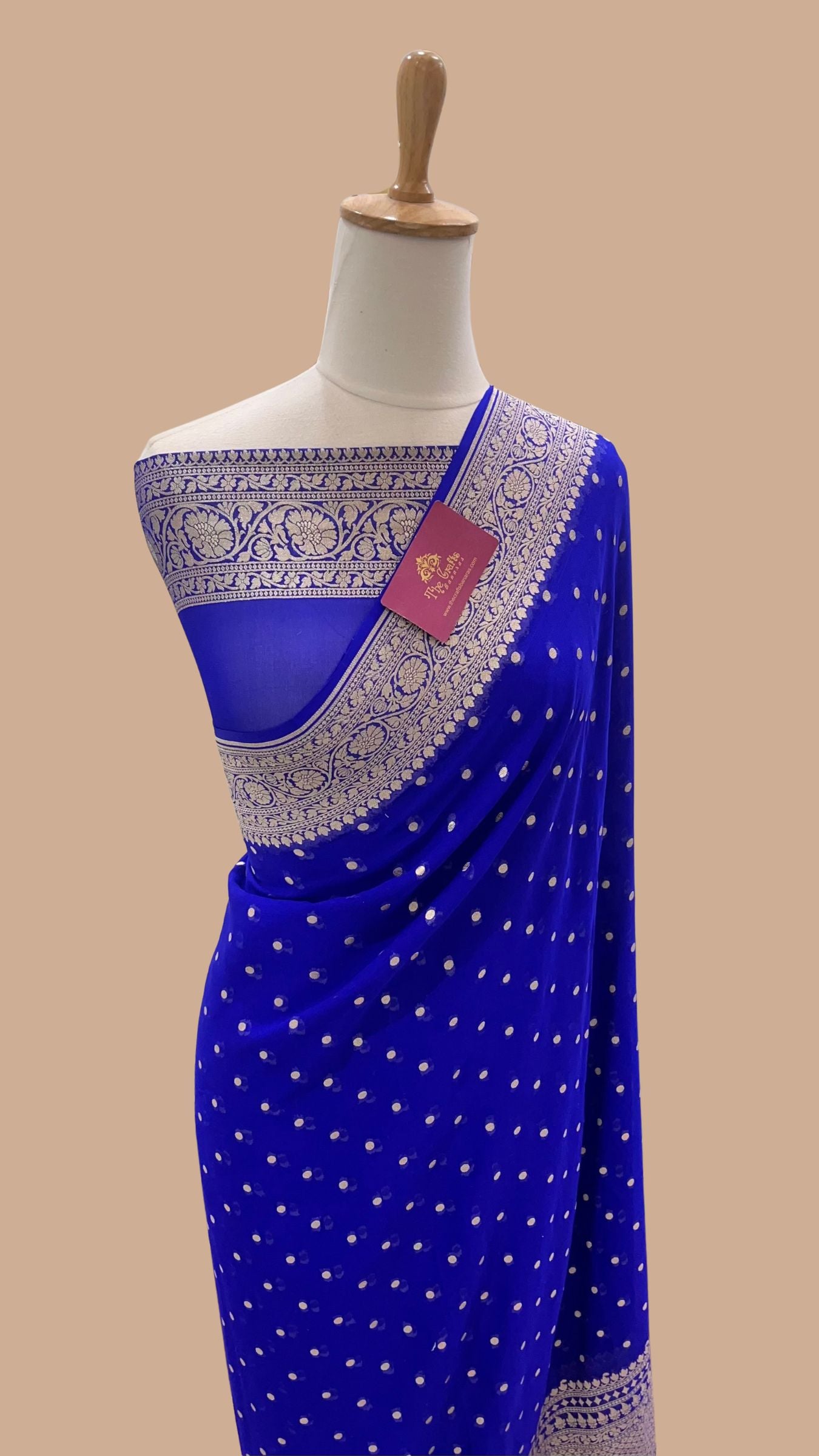 Khaddi Georgette Handloom Banarasi Saree