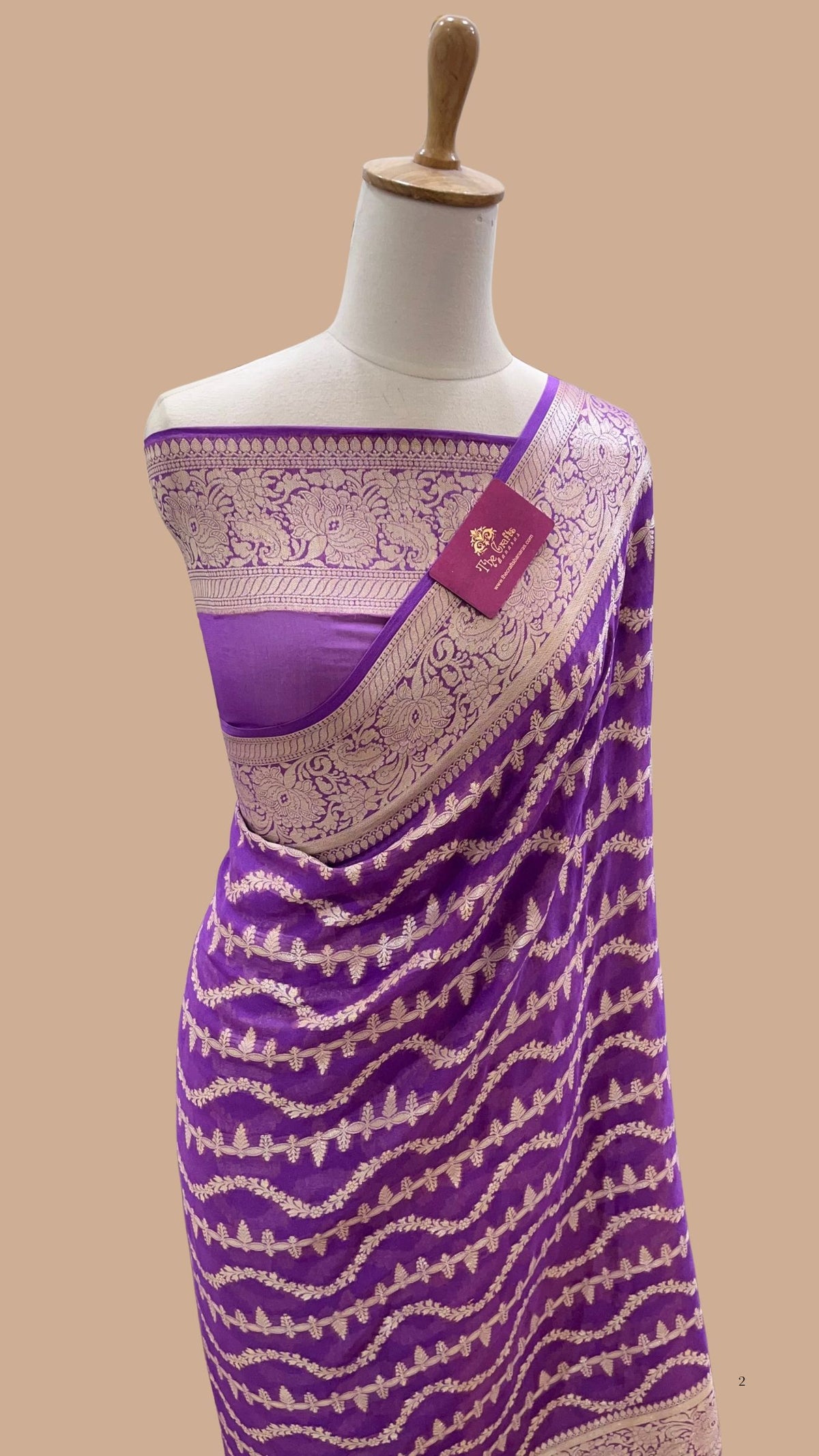 Pure Khaddi Chiffon Banarasi Saree