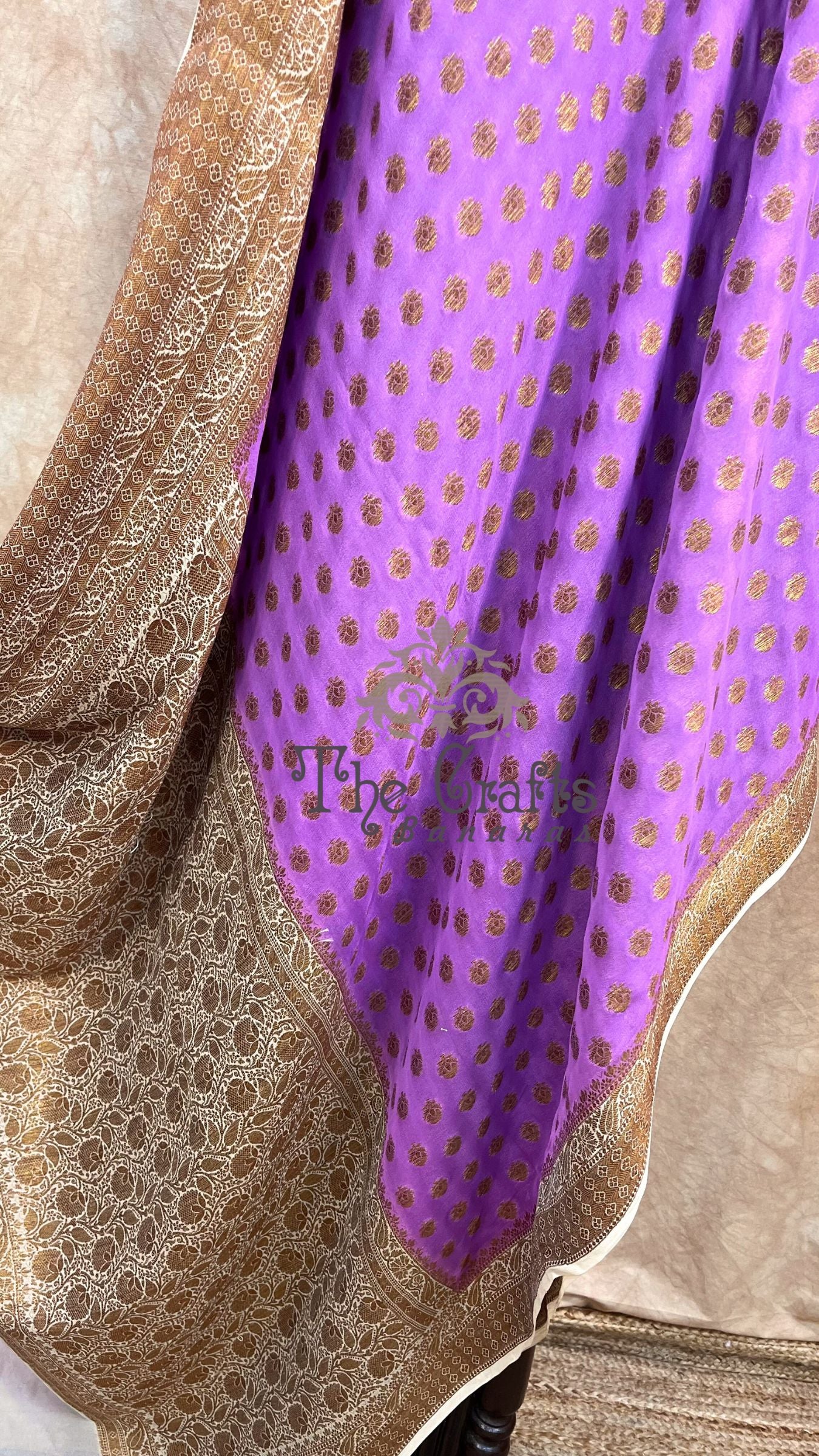 Pure Khaddi Chiffon Banarasi Saree