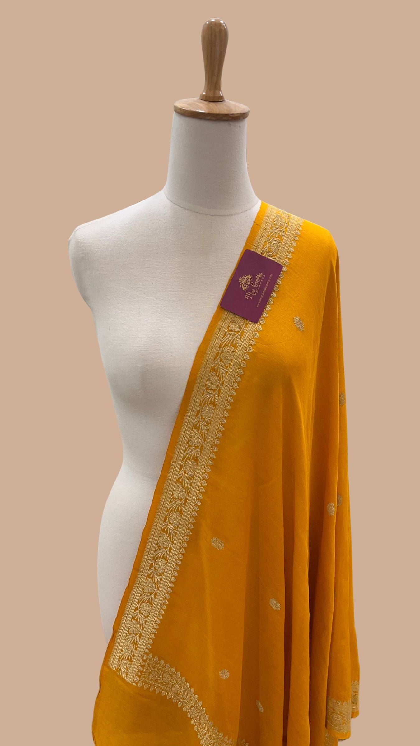Pure Moonga Silk Banarasi Handloom Dupatta