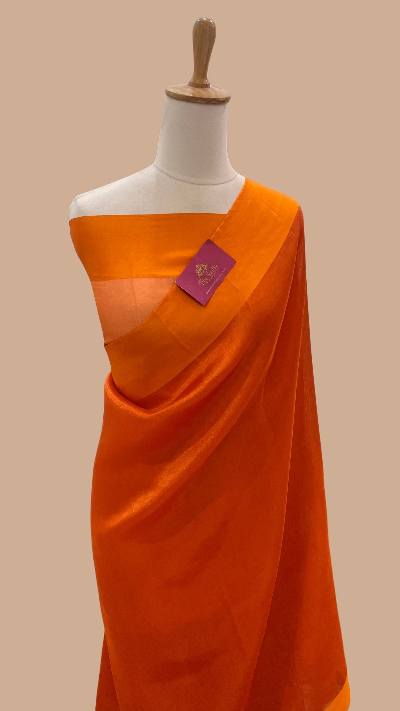 Pure Tissue Silk Handloom Banarasi Saree - with Satin Border