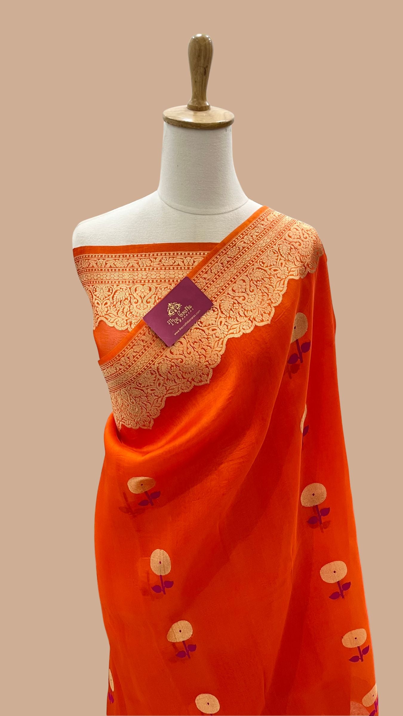 Pure Kora Silk Handloom Banarasi Saree