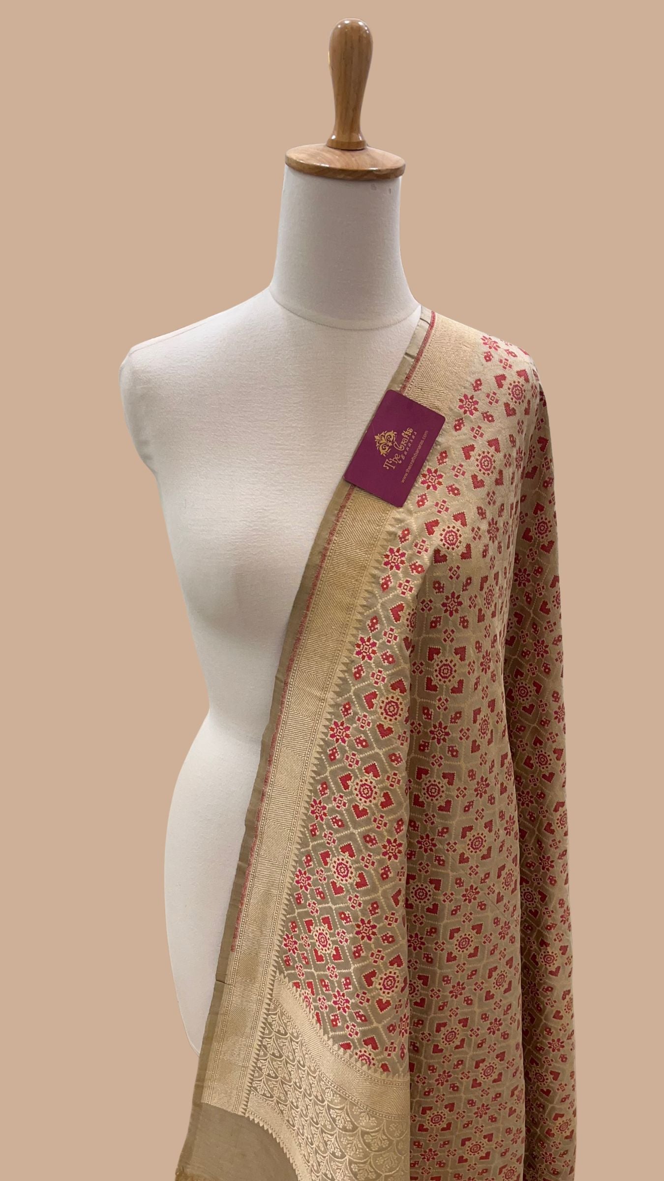 Pure Katan Silk Banarasi Handloom Dupatta
