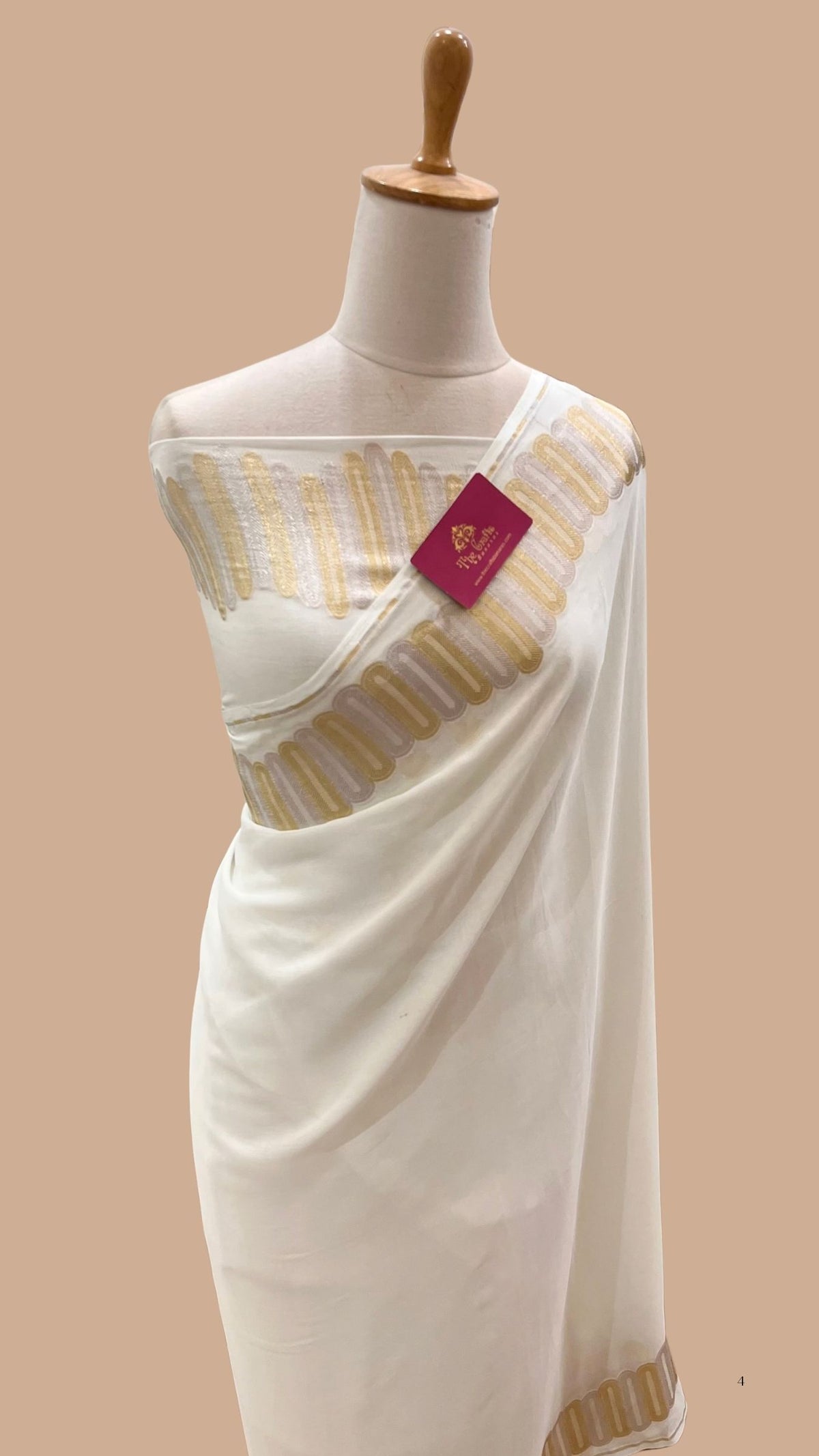 Khaddi Georgette Handloom Banarasi Saree
