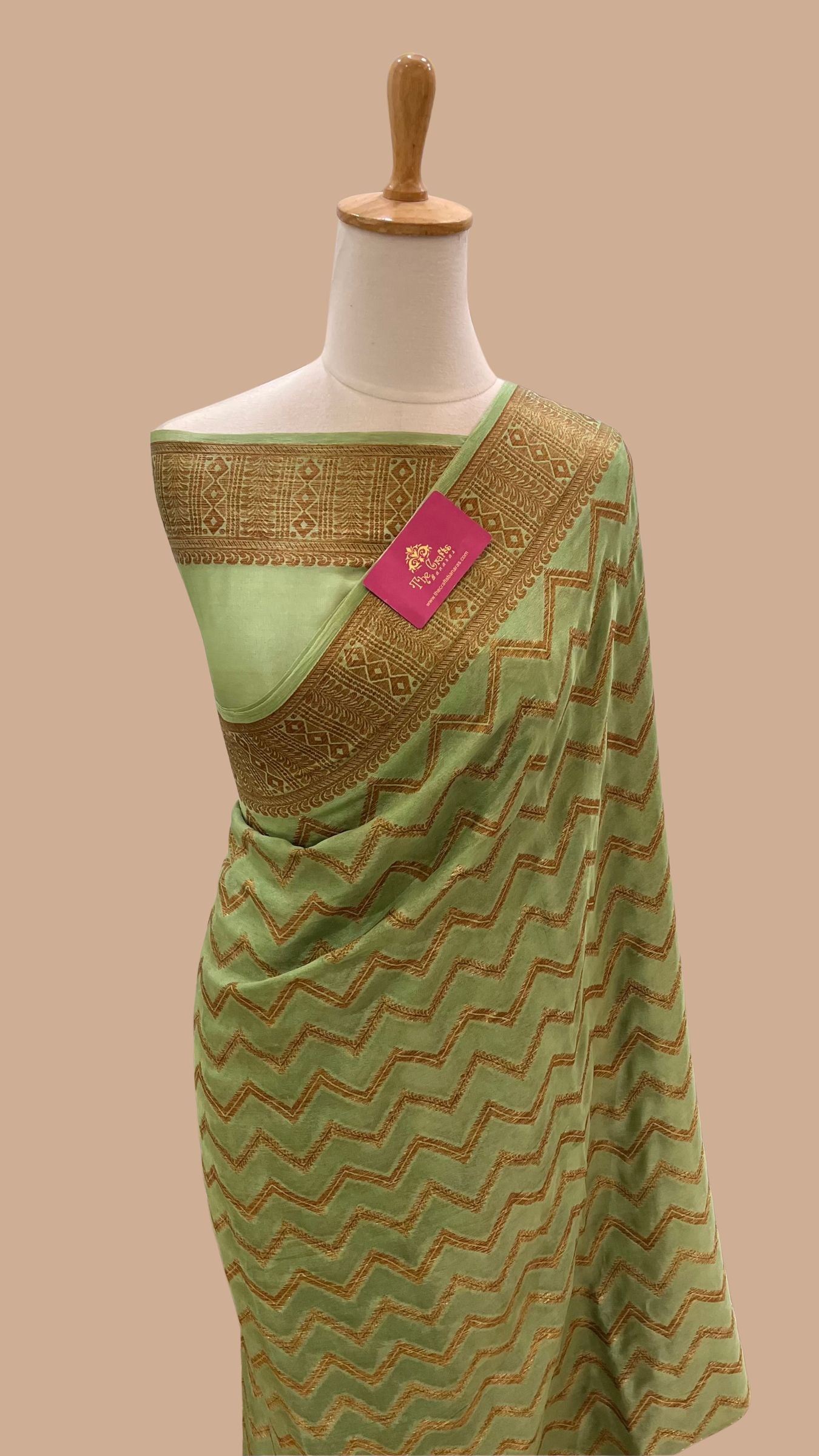 Pure Khaddi Chiffon Banarasi Saree
