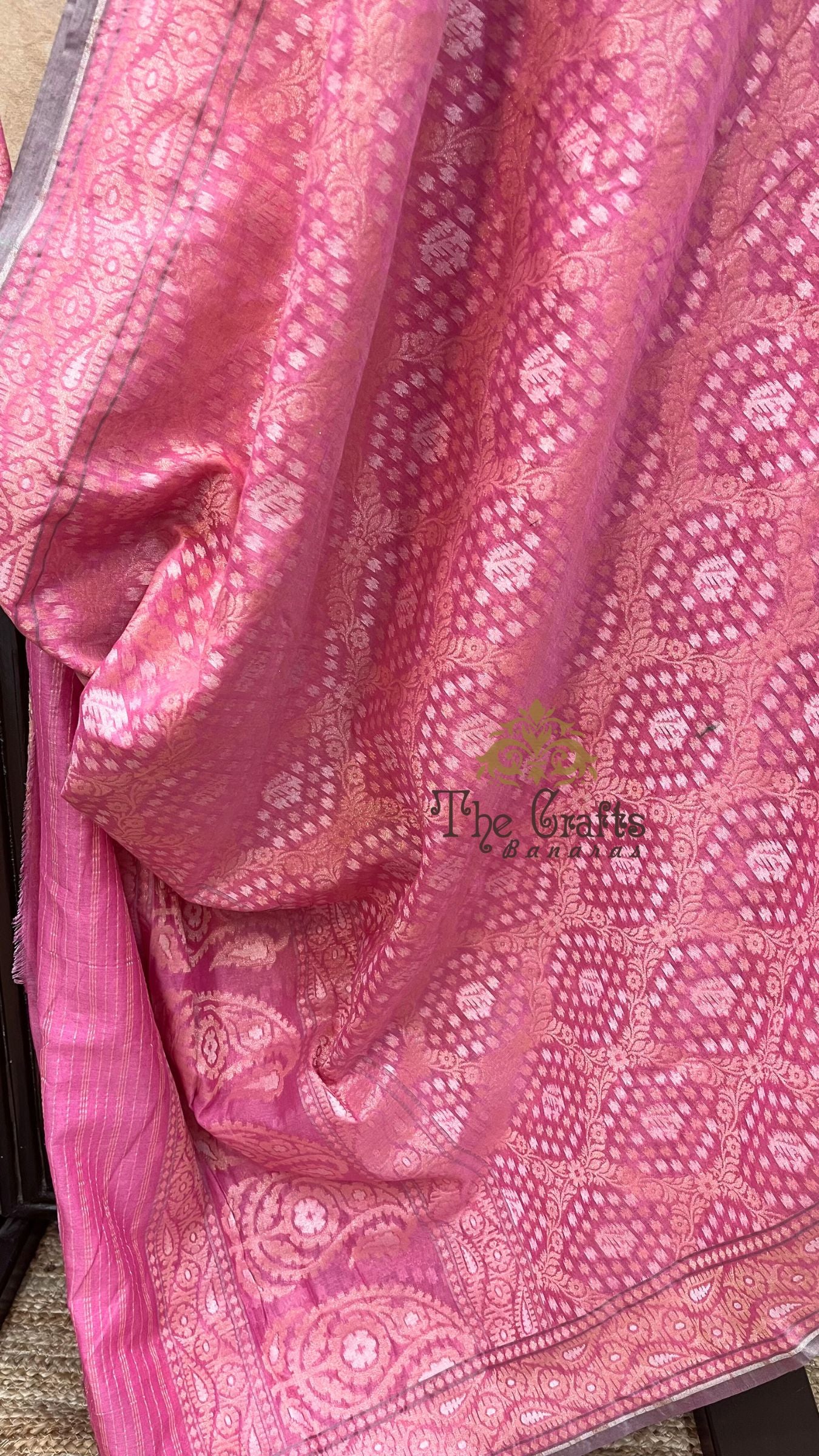 Pure Ektara Cotton Jamdani Banarasi Saree - Alfi