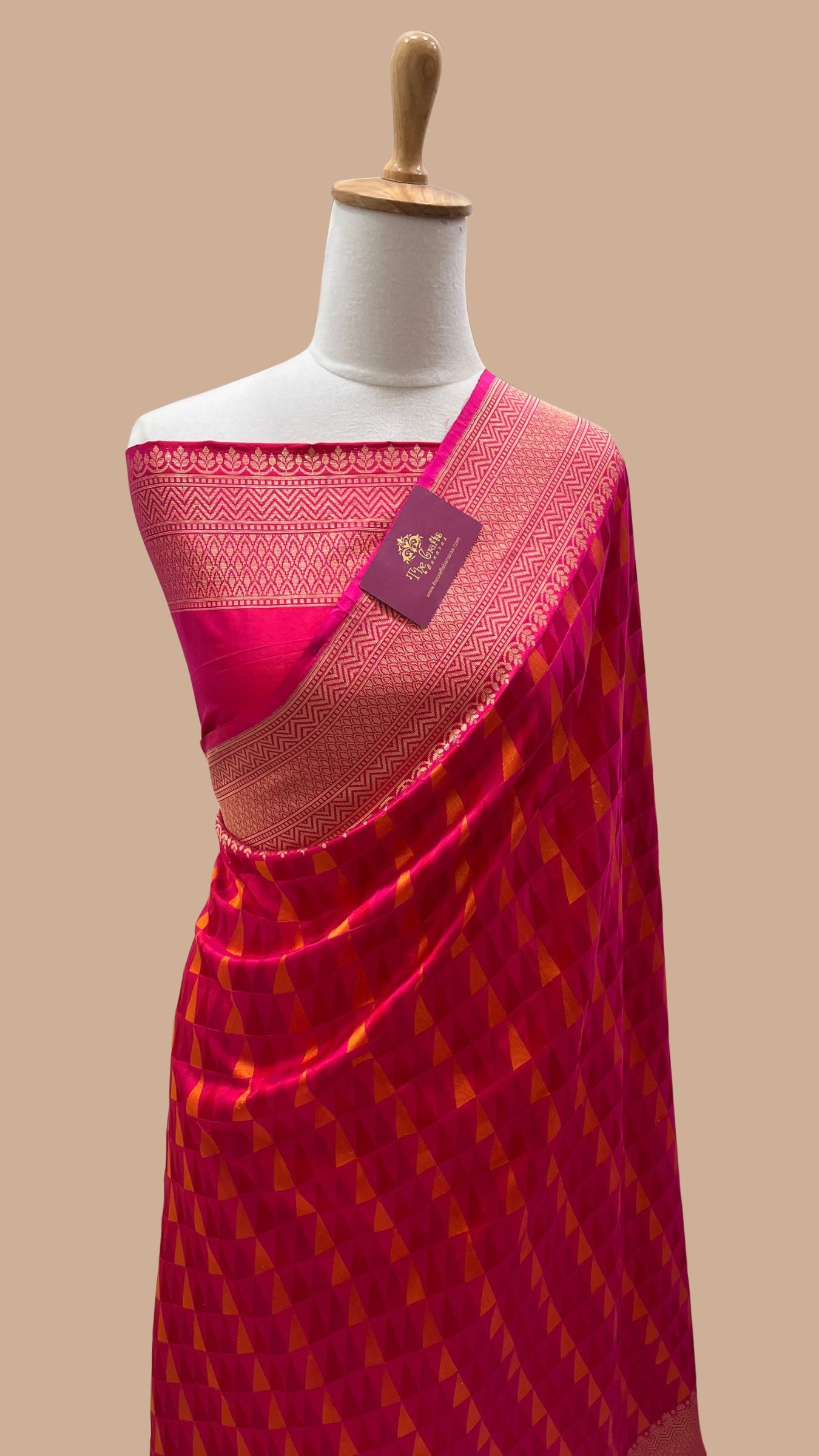 Multi Color Pure Katan Silk Handloom Banarasi Saree - with kadhua work
