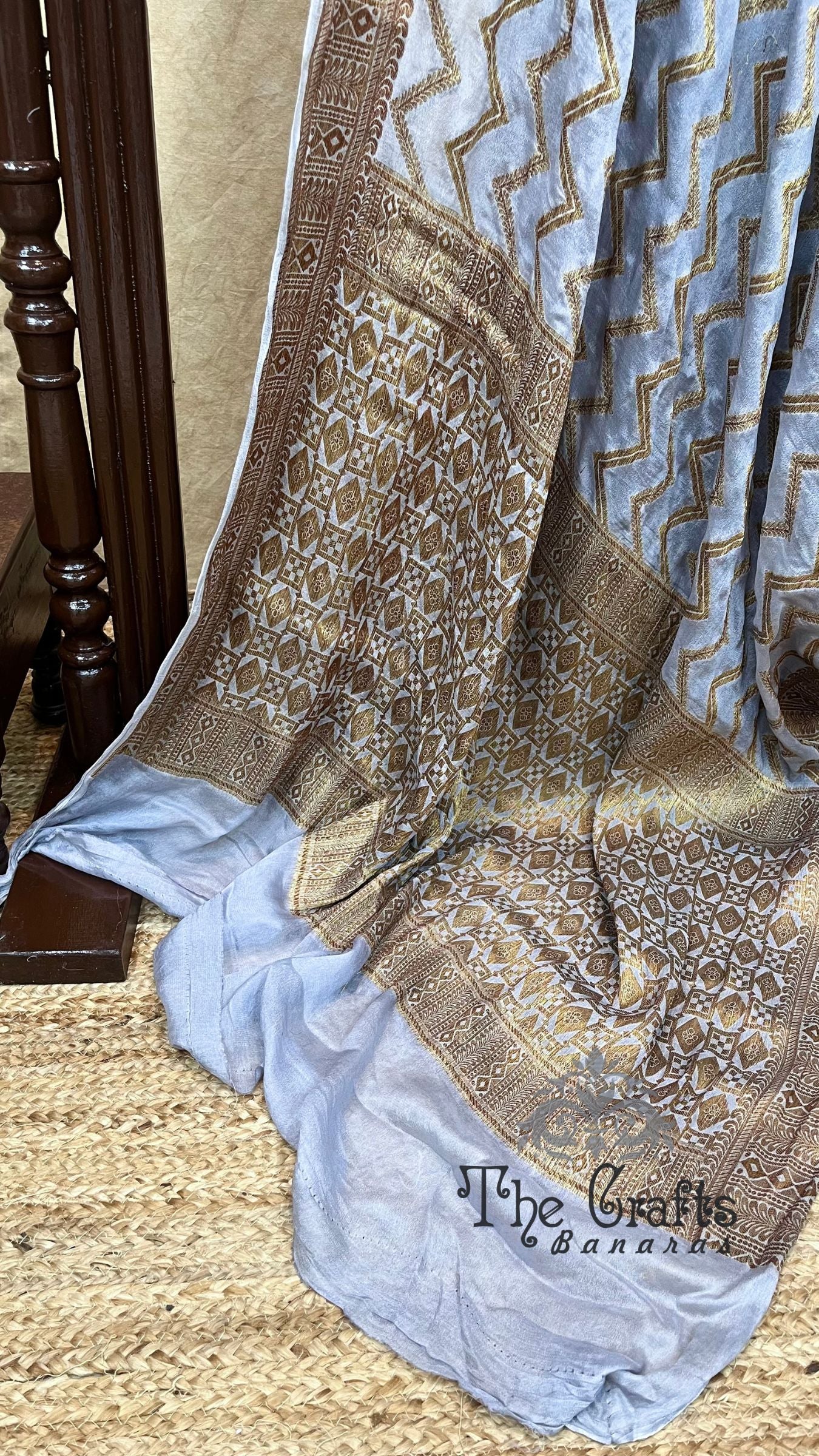 Pure Khaddi Chiffon Banarasi Saree