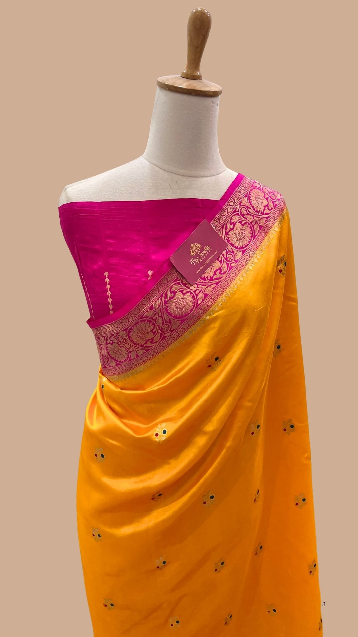 Pure Mango Silk Handloom Banarasi Saree