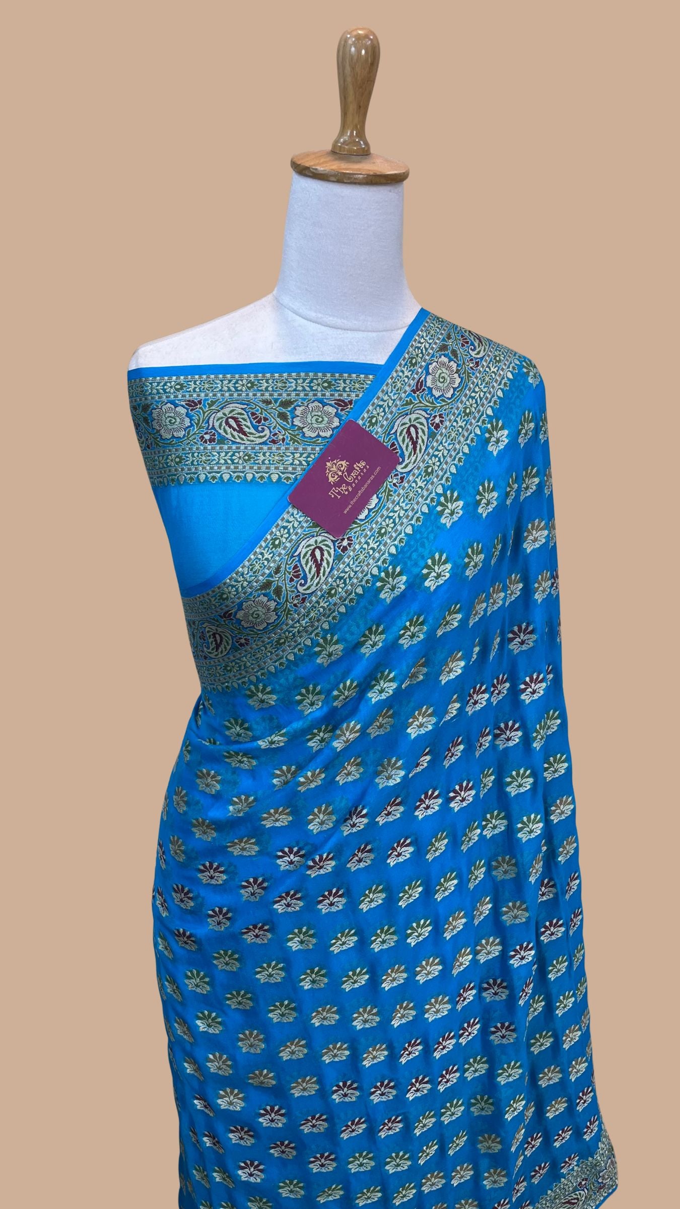 Pure Khaddi Chiffon Banarasi Saree