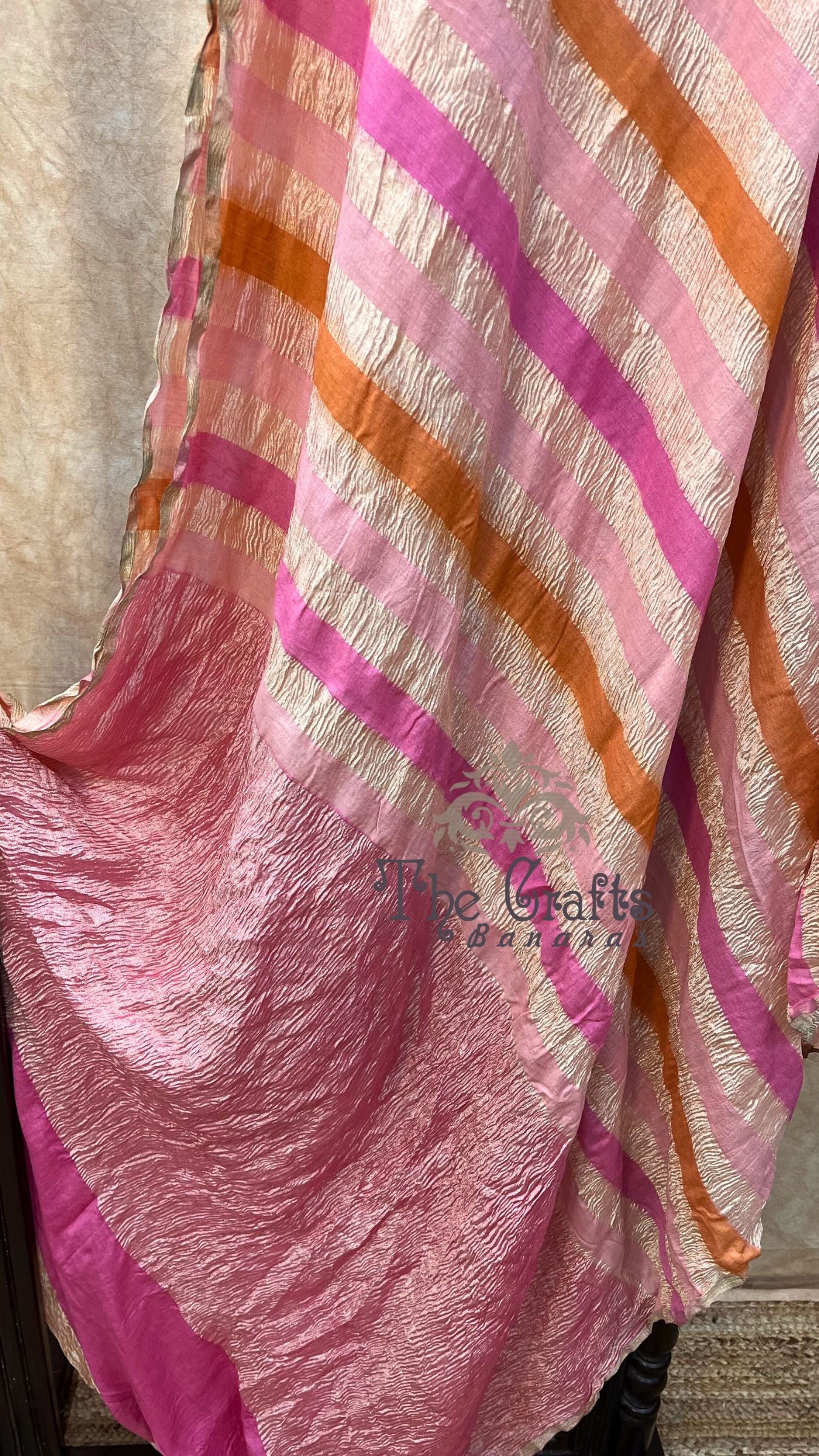 Pure Munga Tissue Silk Handloom Banarasi Saree