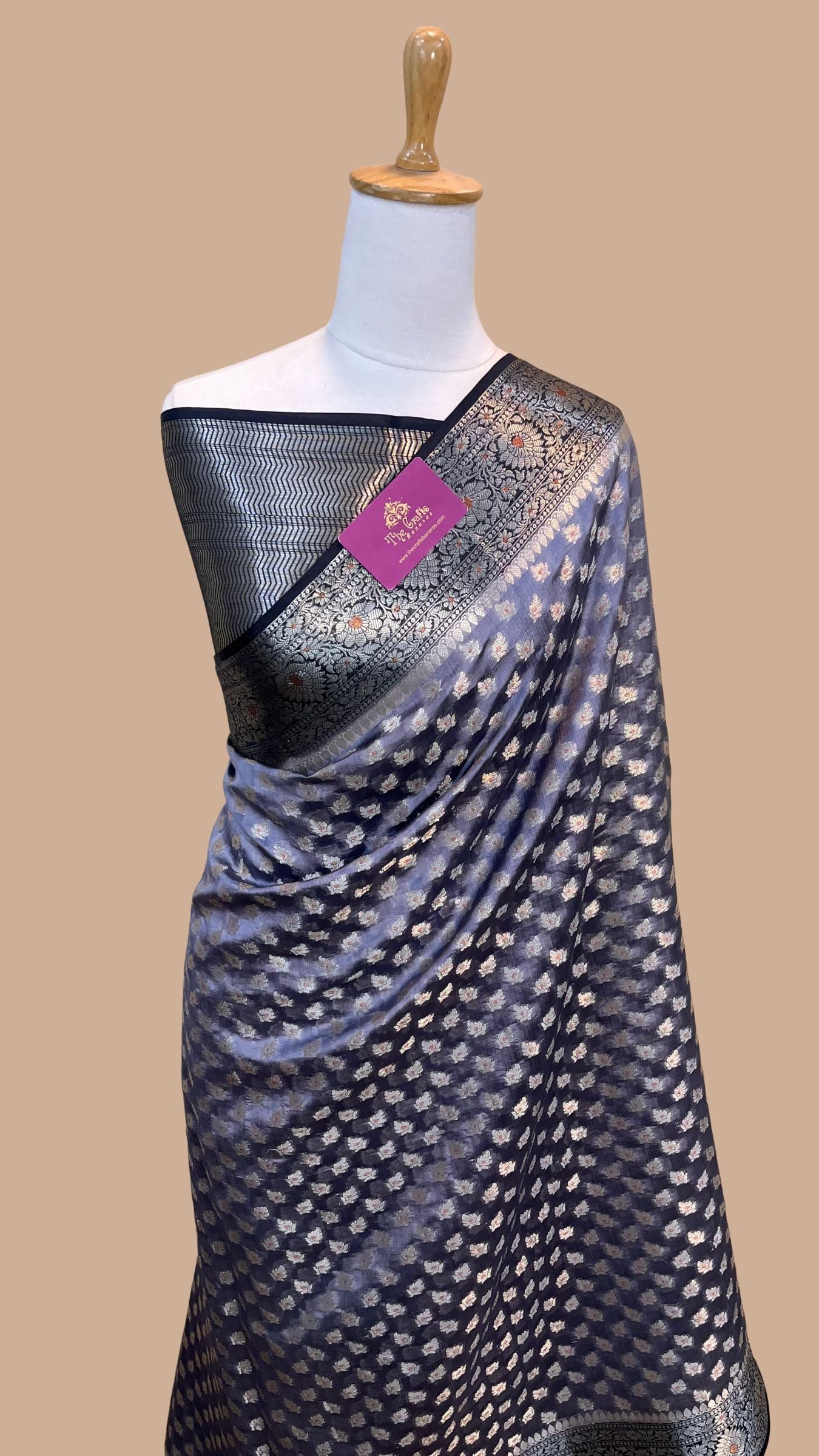Pure Khaddi Chiffon Banarasi Saree