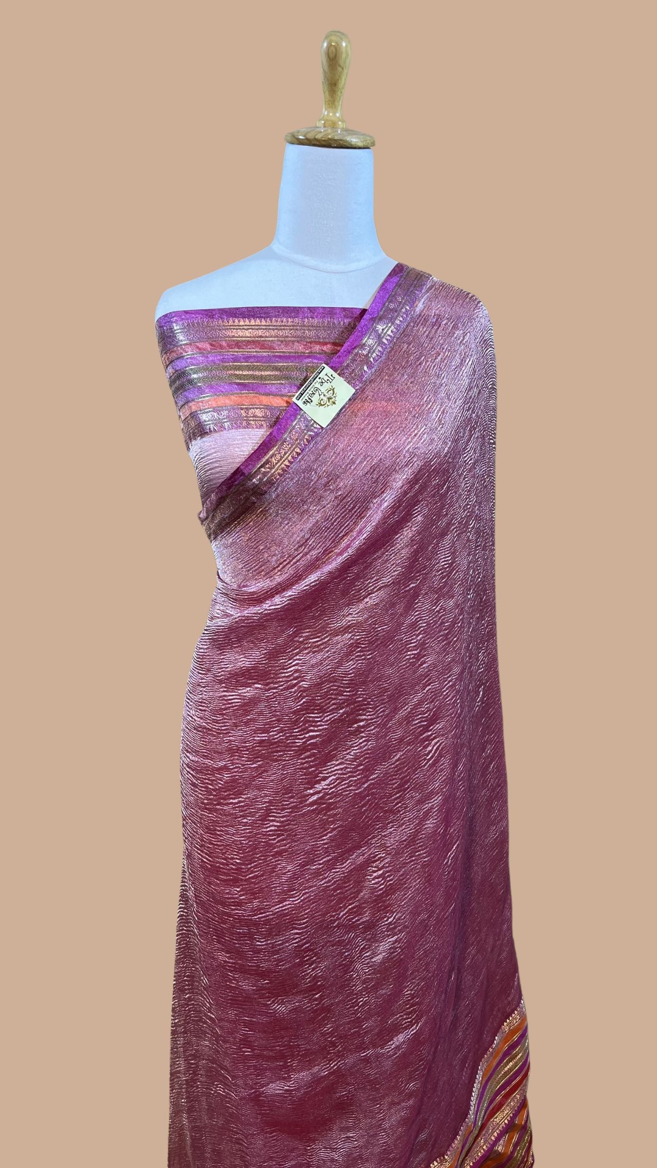 Pure Crush Tissue Silk Banarasi Saree