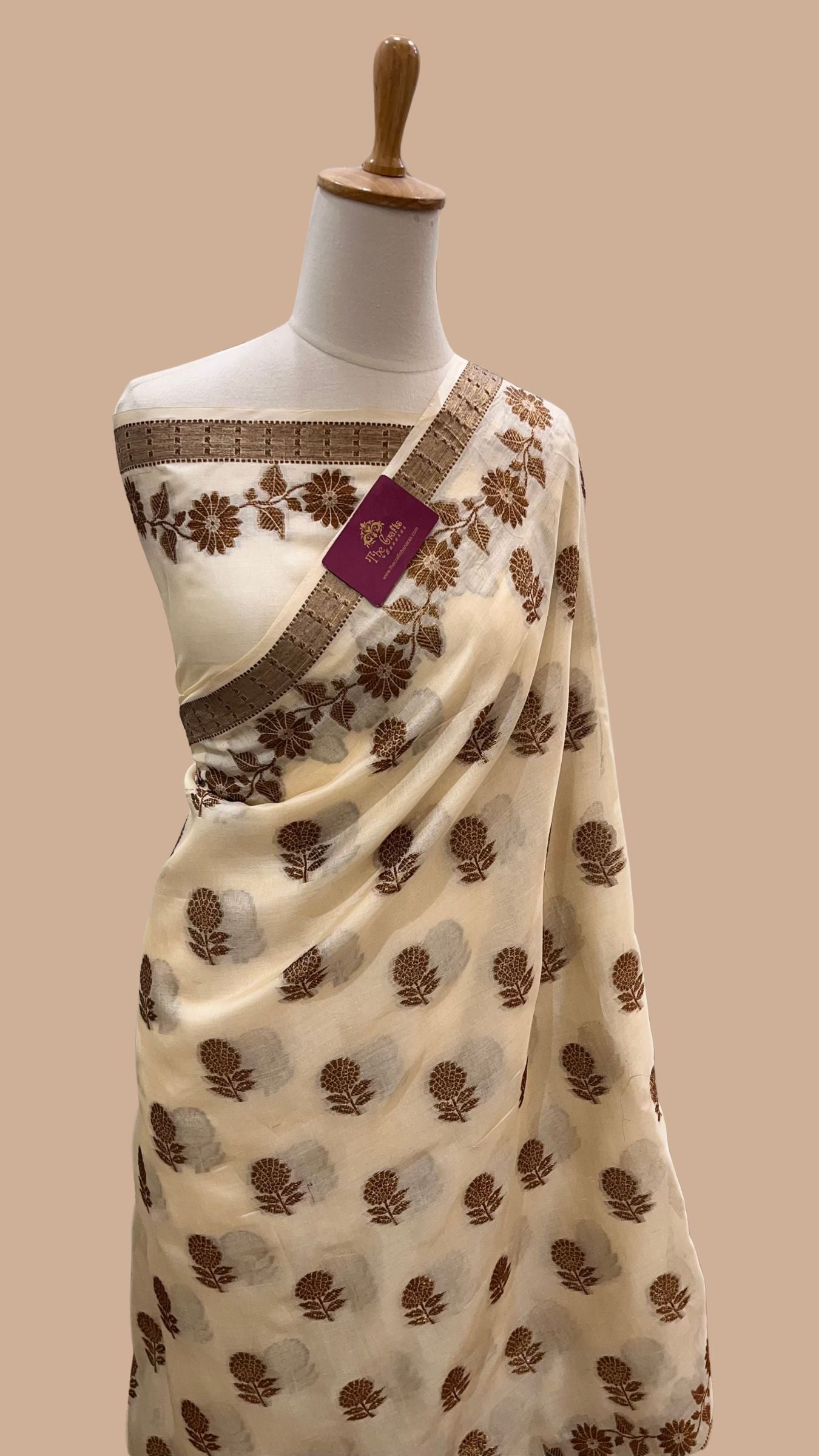 Pure Tussar Silk Banarasi Saree