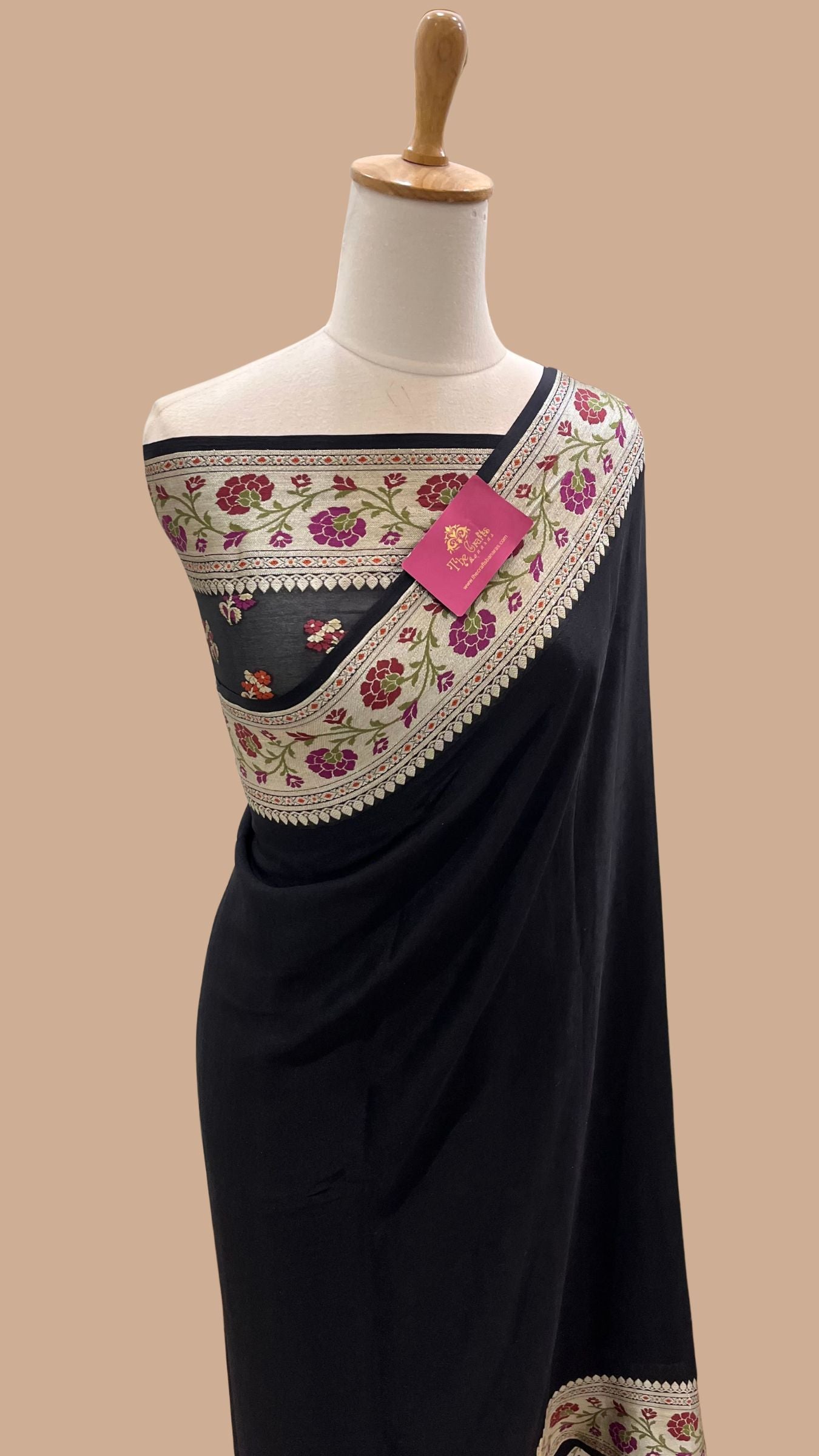 Pure Khaddi Chiffon Banarasi Saree
