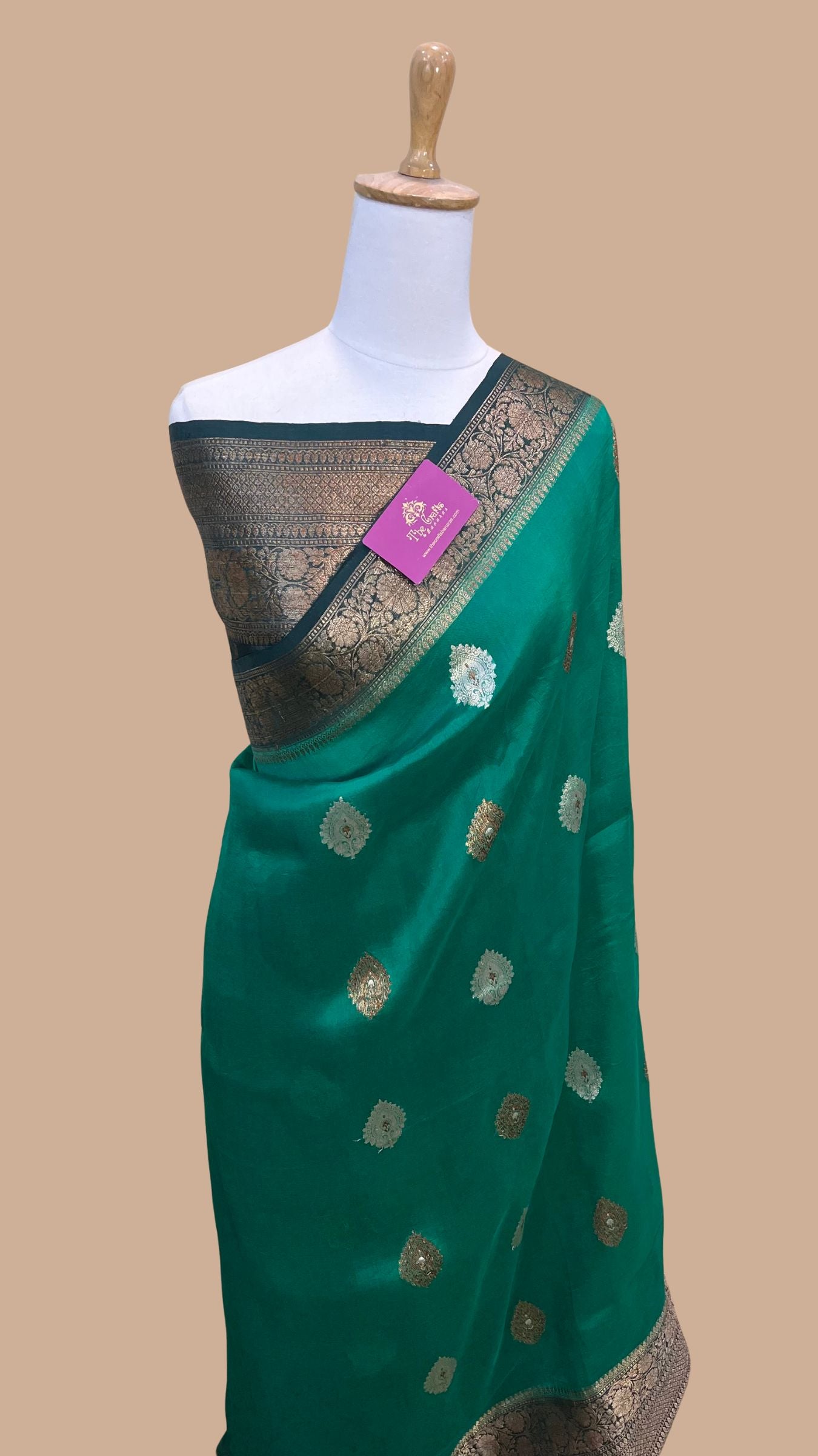 Pure Kora Silk Handloom Banarasi Saree