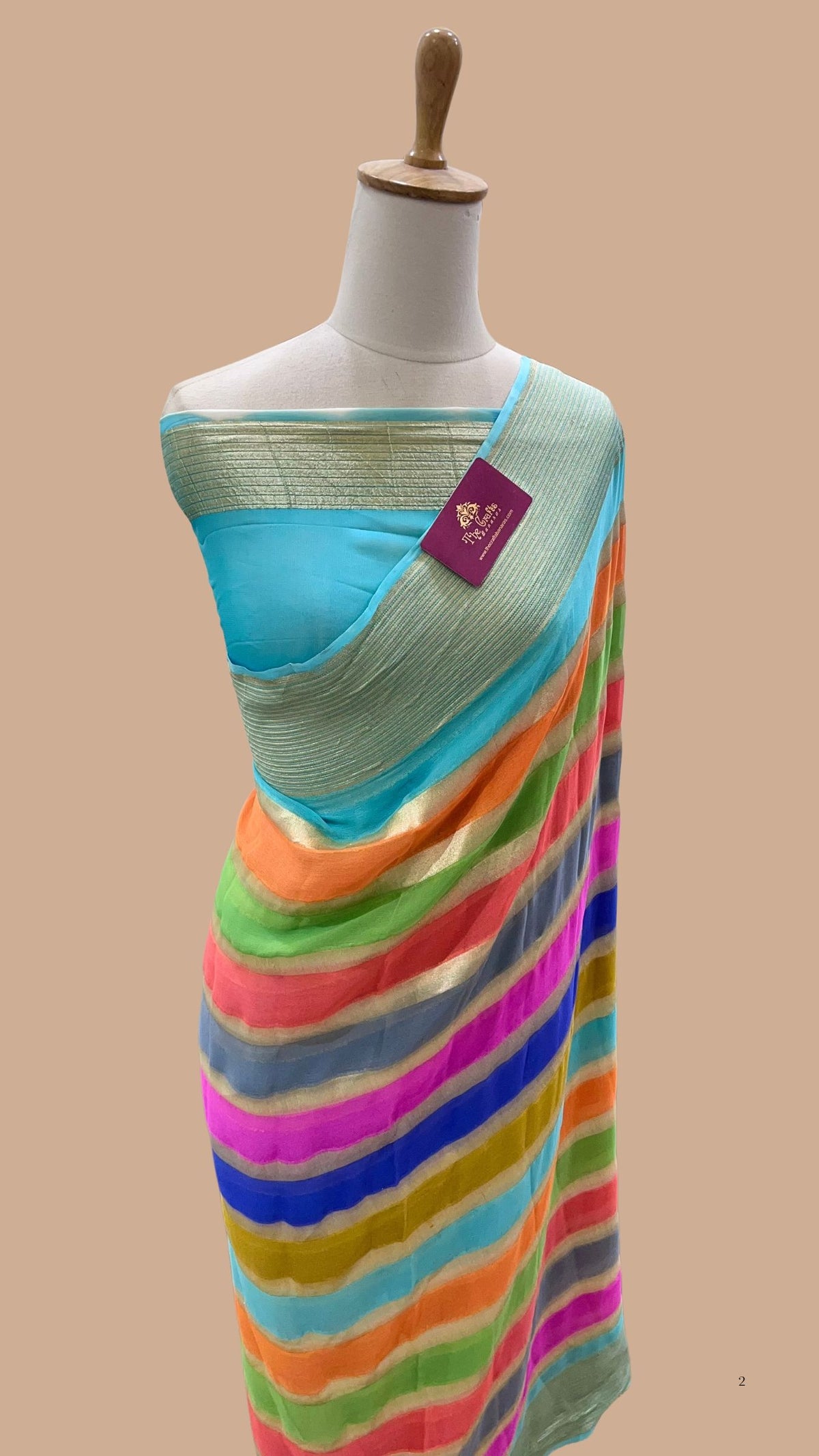 Khaddi Georgette Handloom Banarasi Saree