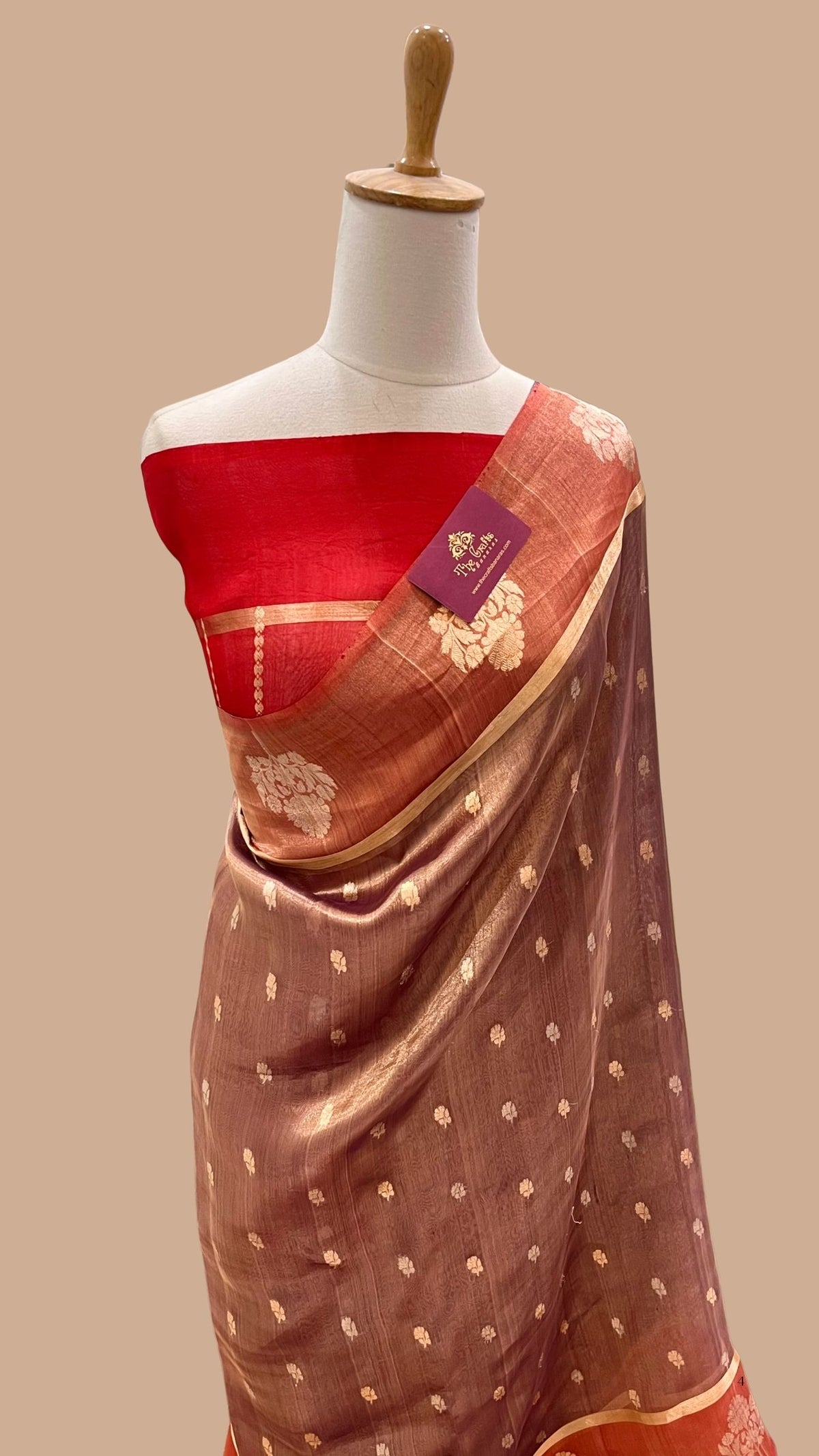 Pure Kora Tissue Silk Handloom Banarasi Saree- Kadhua Motifs