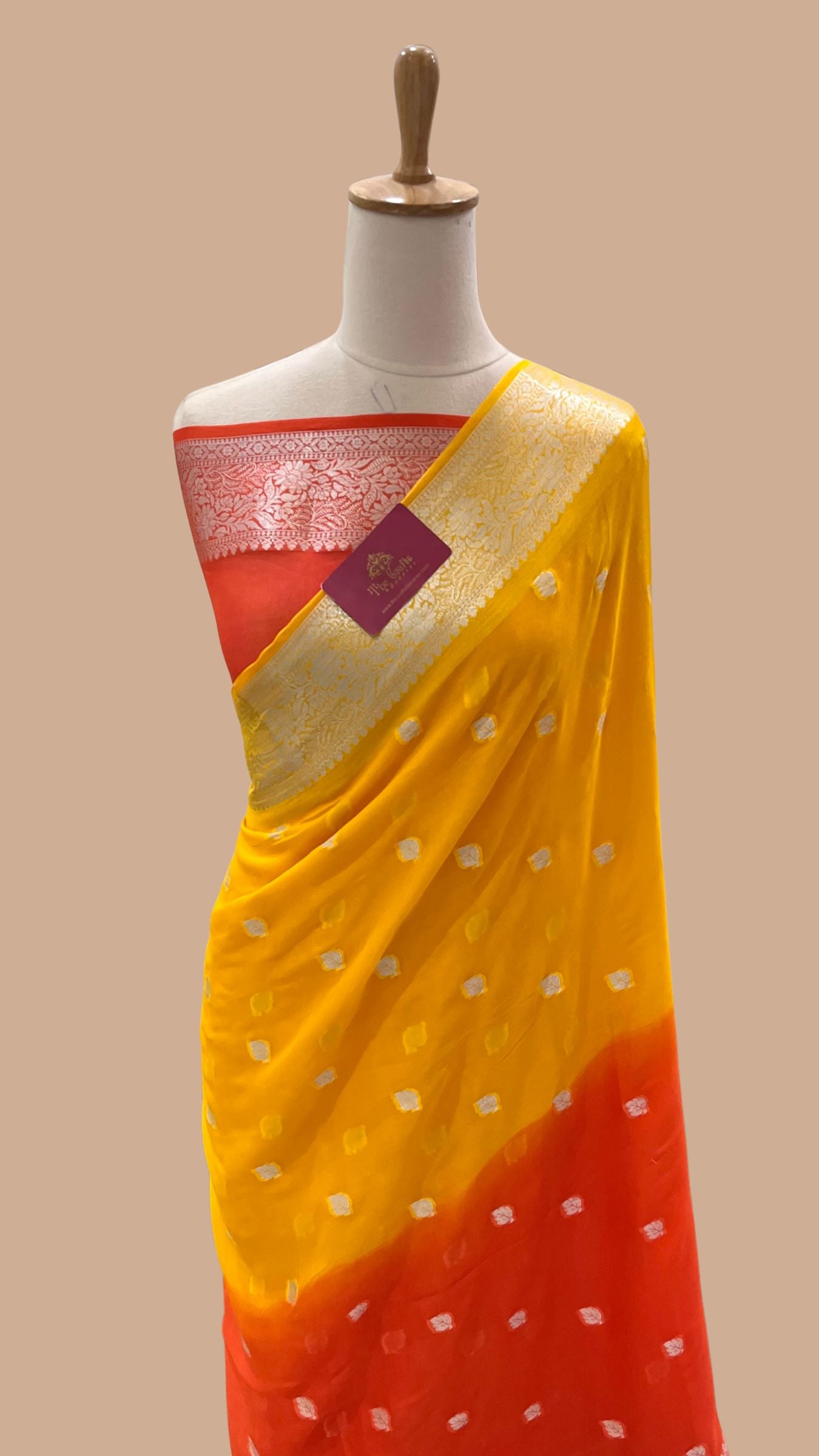 Pure Khaddi Chiffon Banarasi Saree