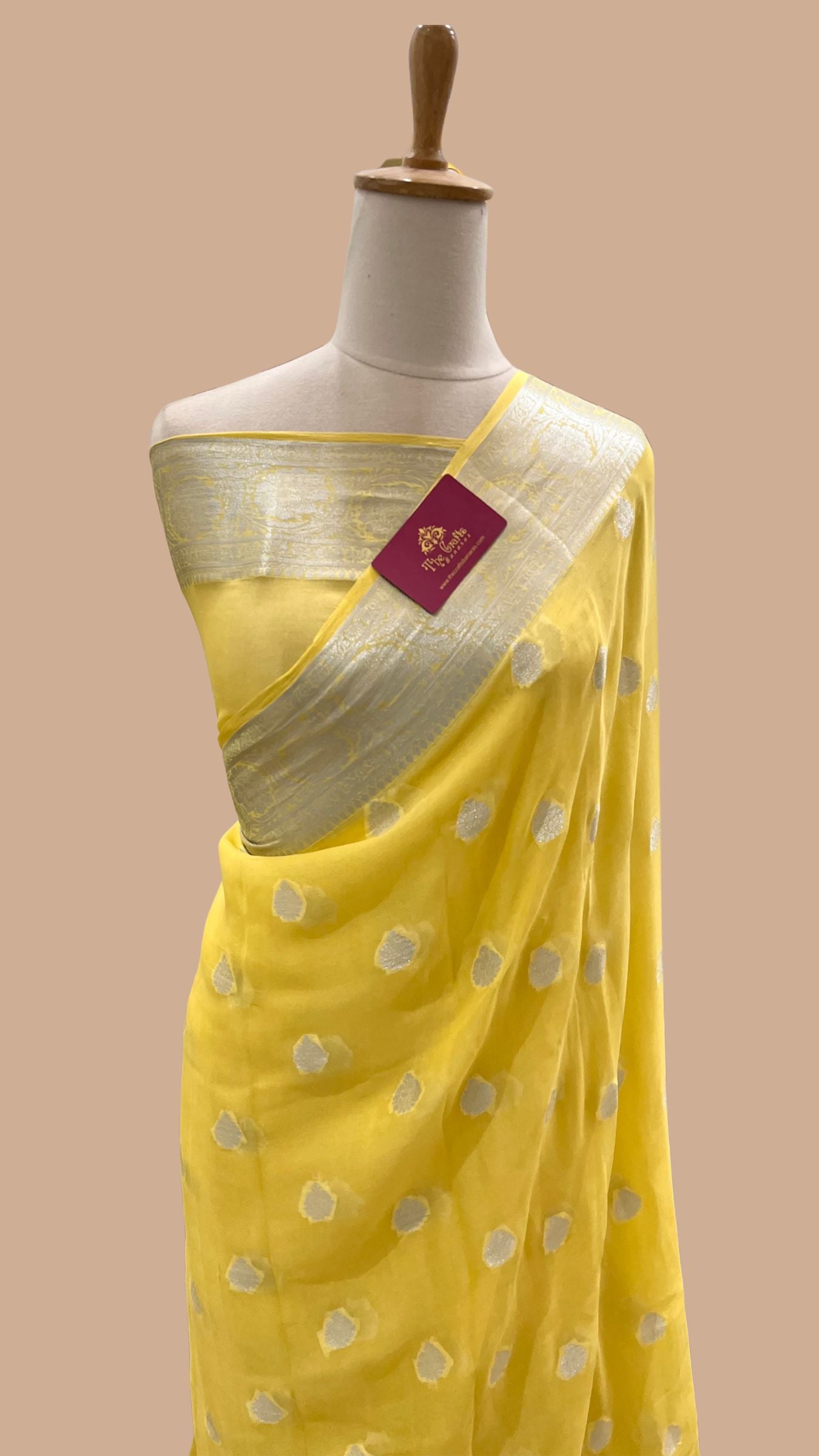 Pure Khaddi Chiffon Banarasi Saree