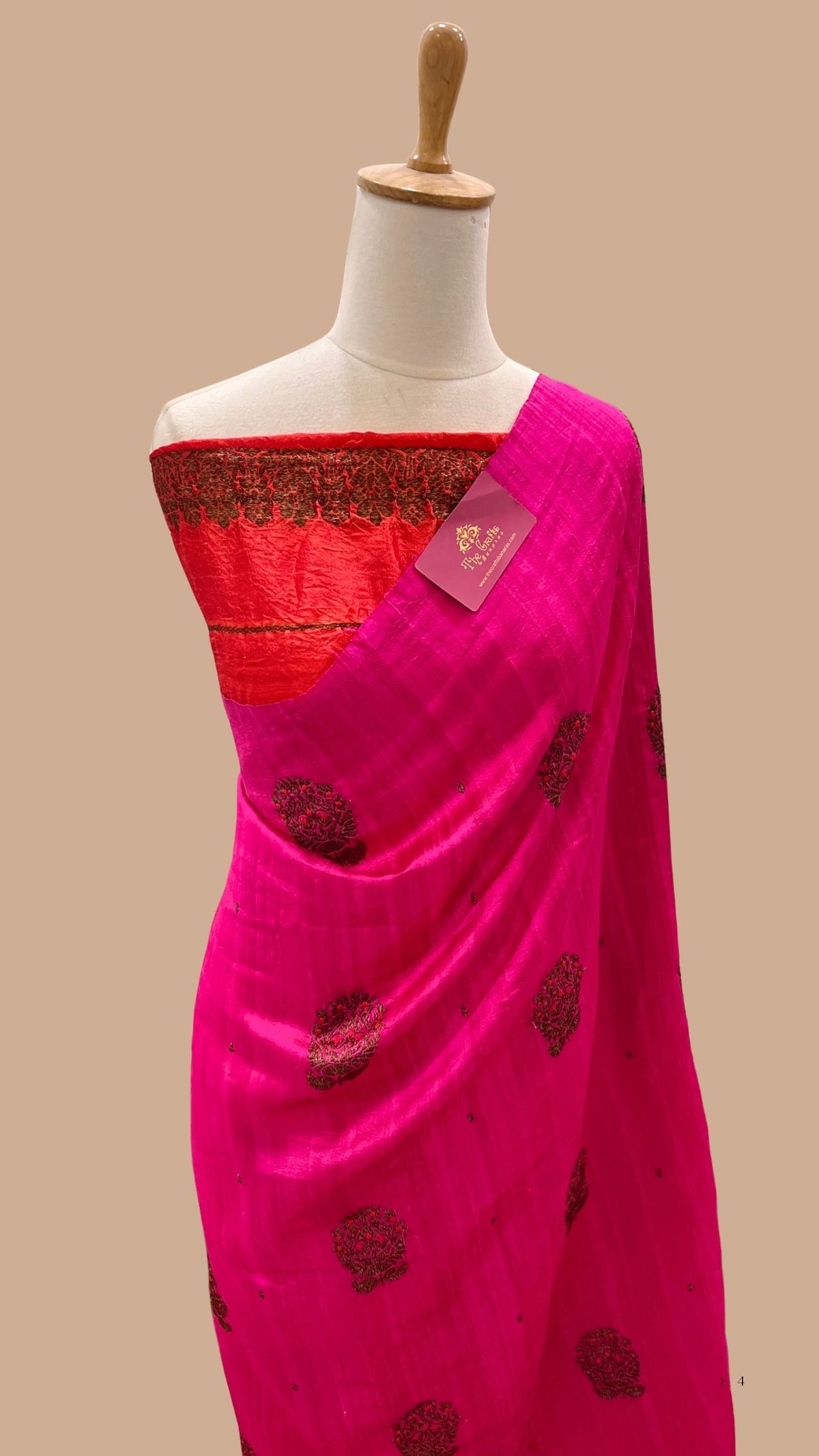 Pure Raw Silk Handloom Banarasi Saree