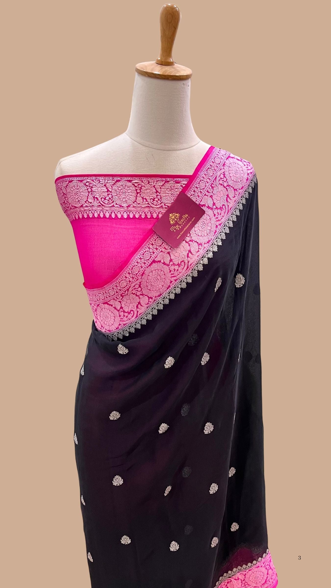Pure Georgette Handloom Banarasi Saree