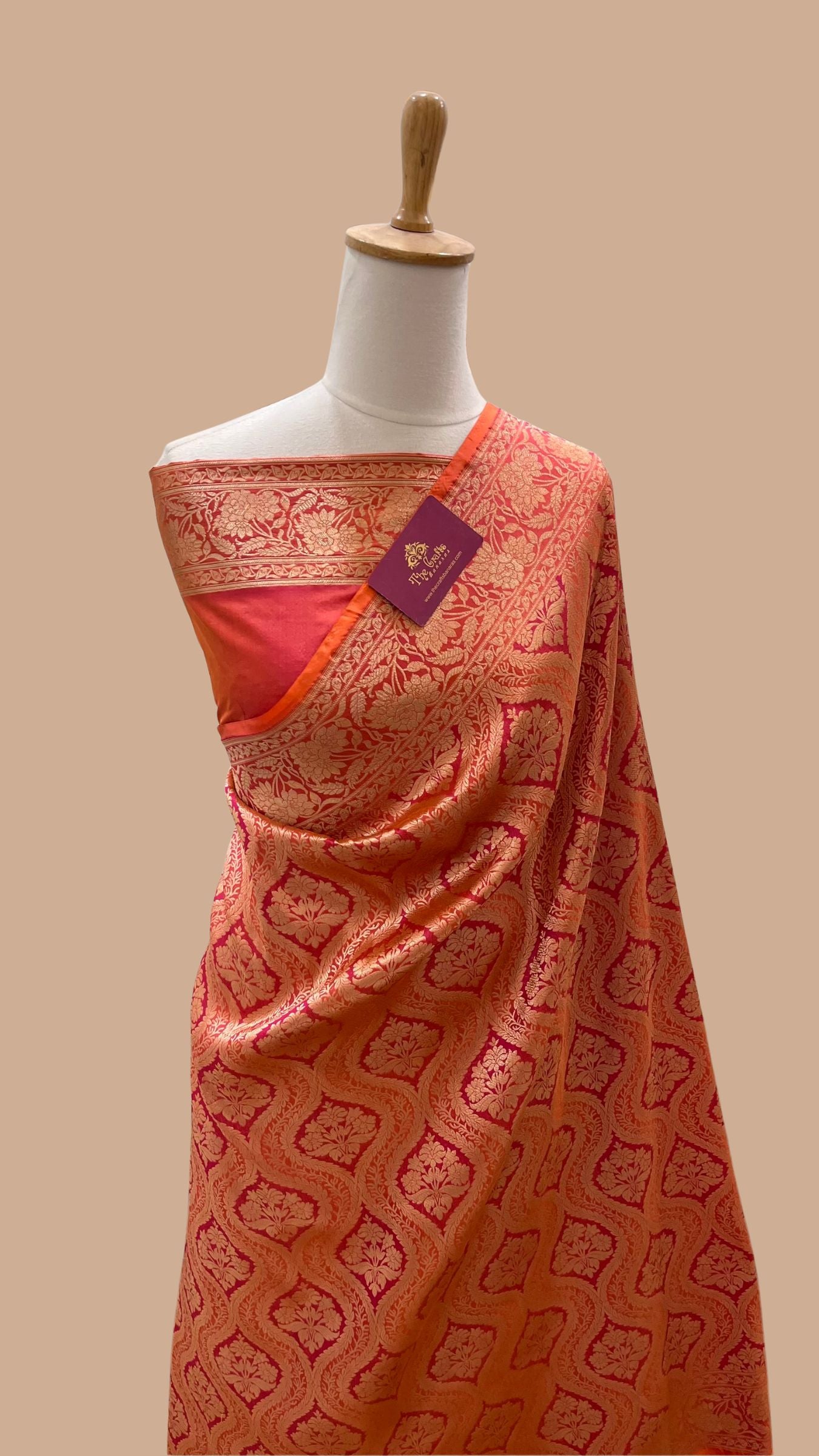 Pure Katan Silk Handloom Banarasi Saree - Tanchui Brocade