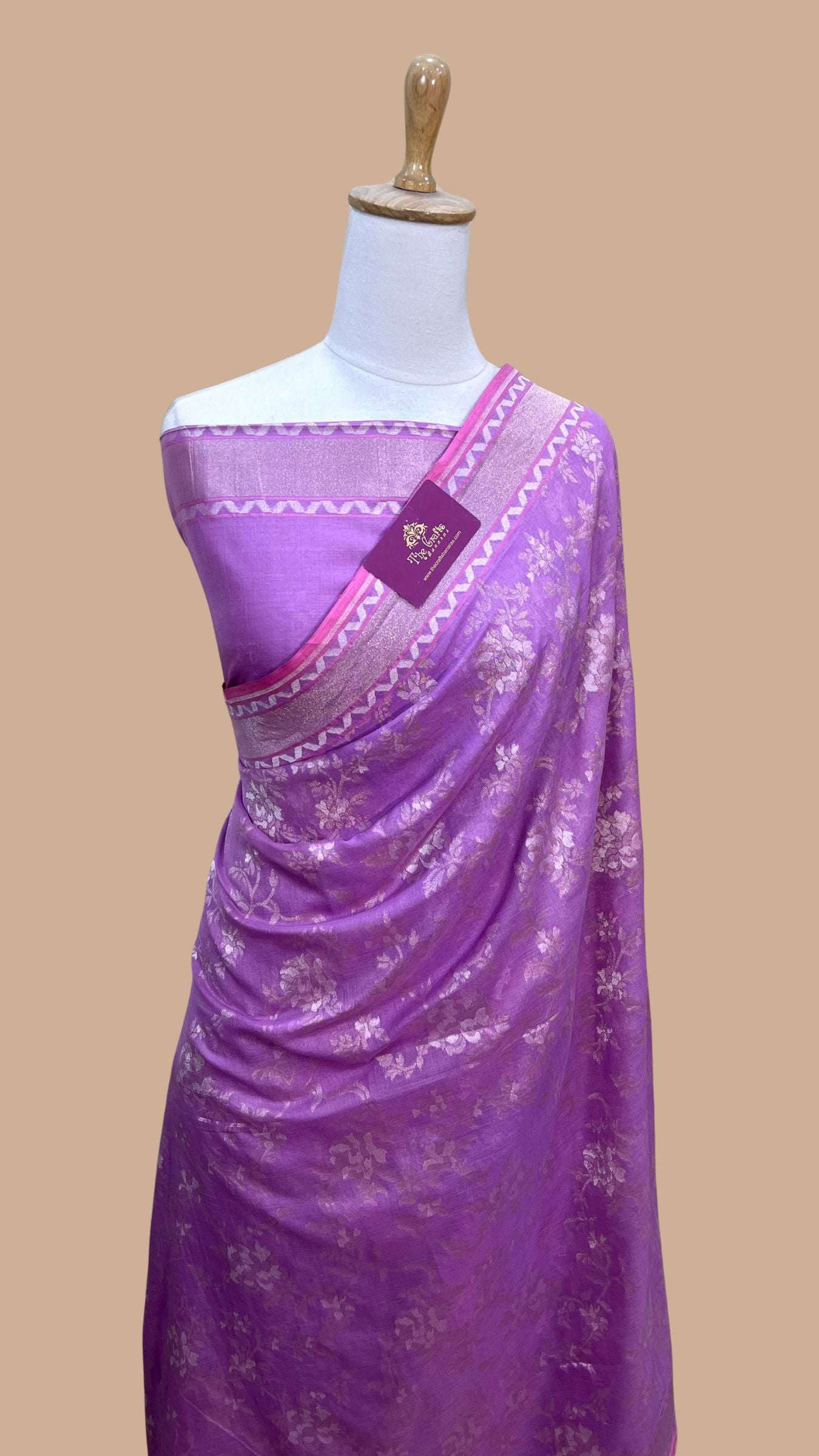 Pure Ektara Cotton Jamdani Banarasi Saree - Alfi