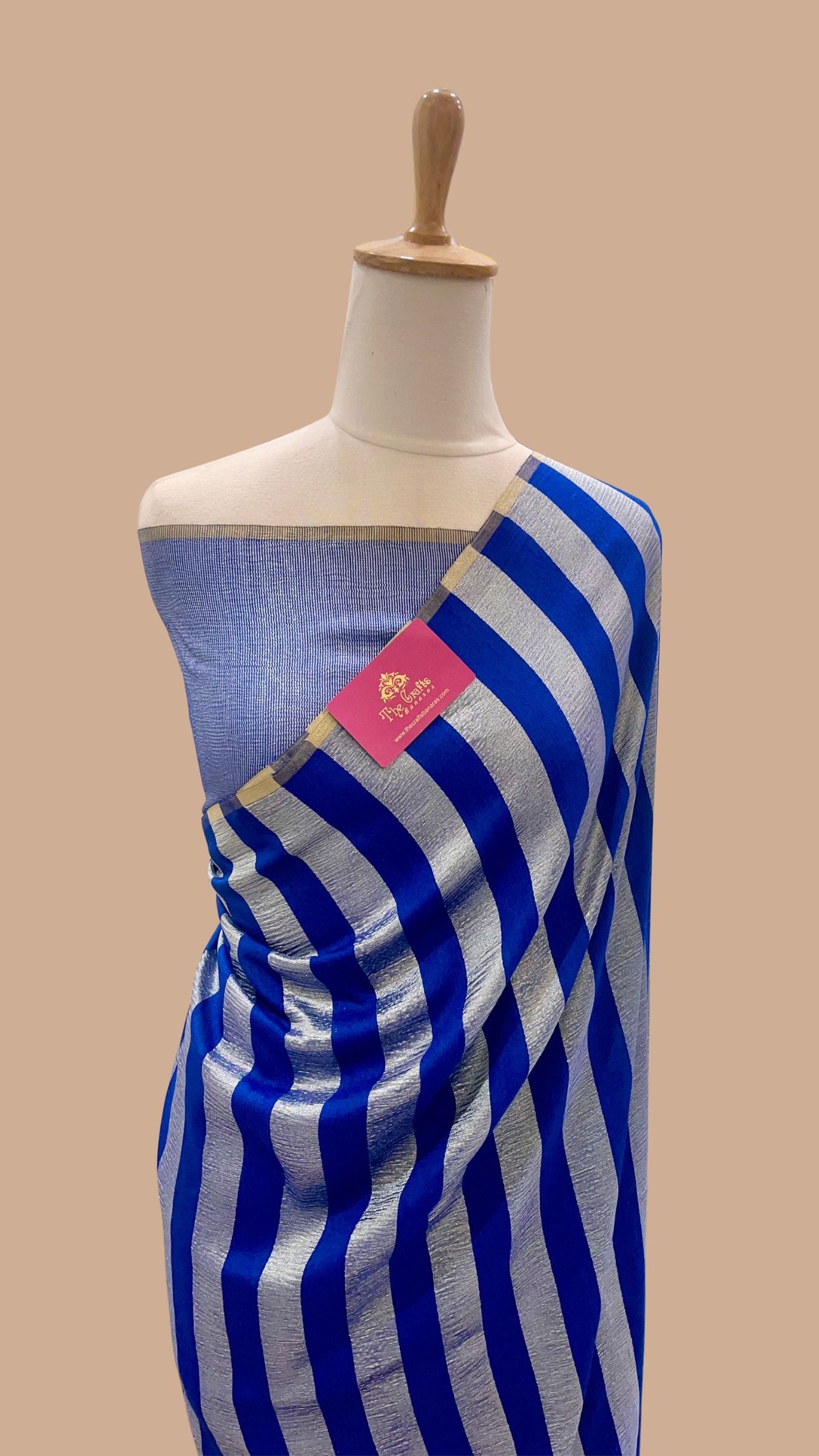 Pure Munga Crush Tissue Silk Banarasi Saree