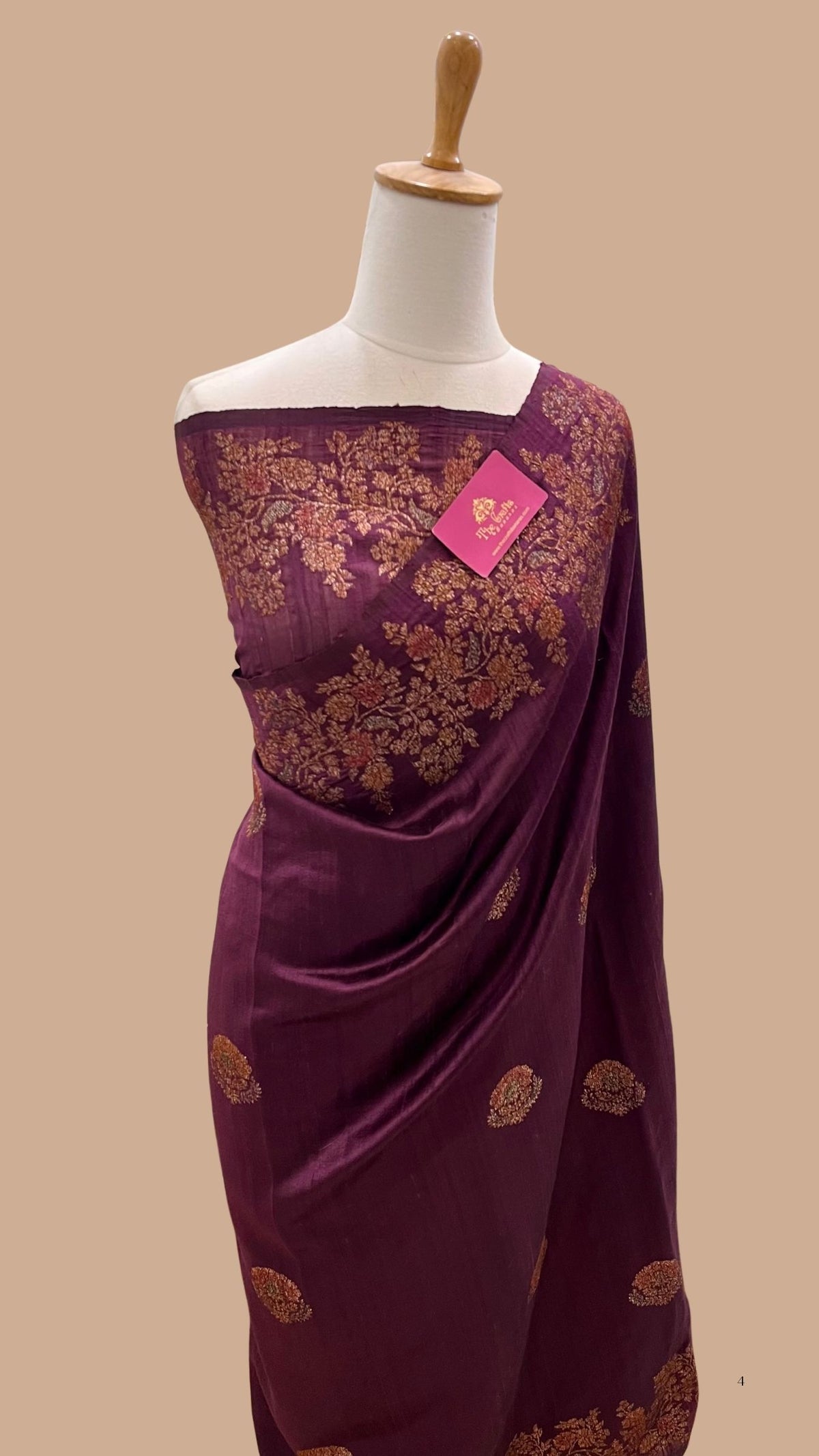 Pure Tussar Silk Handloom Banarasi Saree