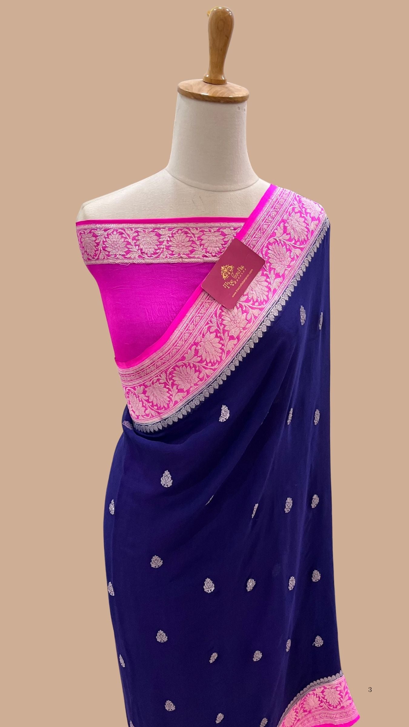 Pure Georgette Handloom Banarasi Saree