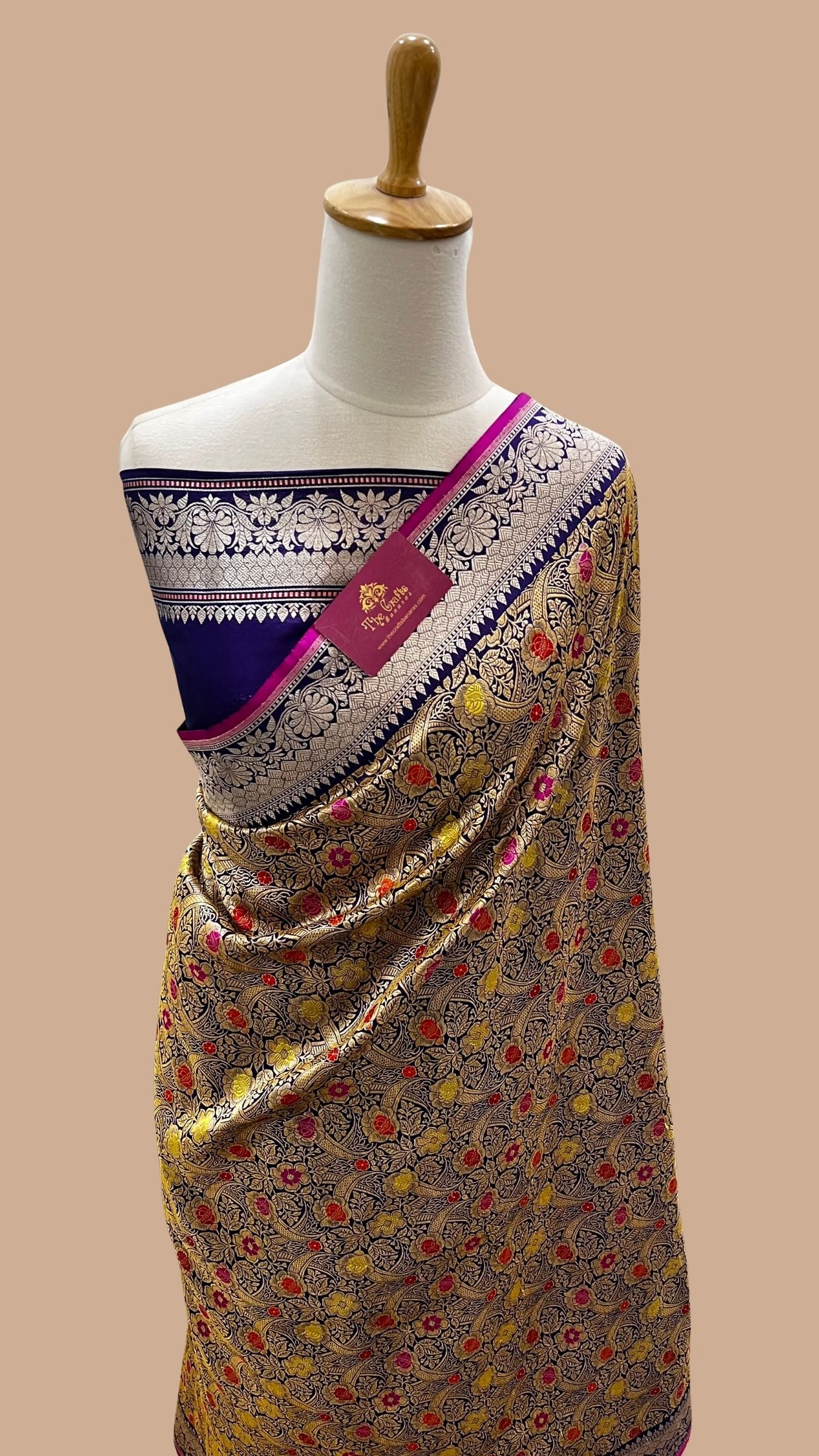 Pure Katan Silk Handloom Banarasi Saree - Kadhua Brocade Tilfi Meena