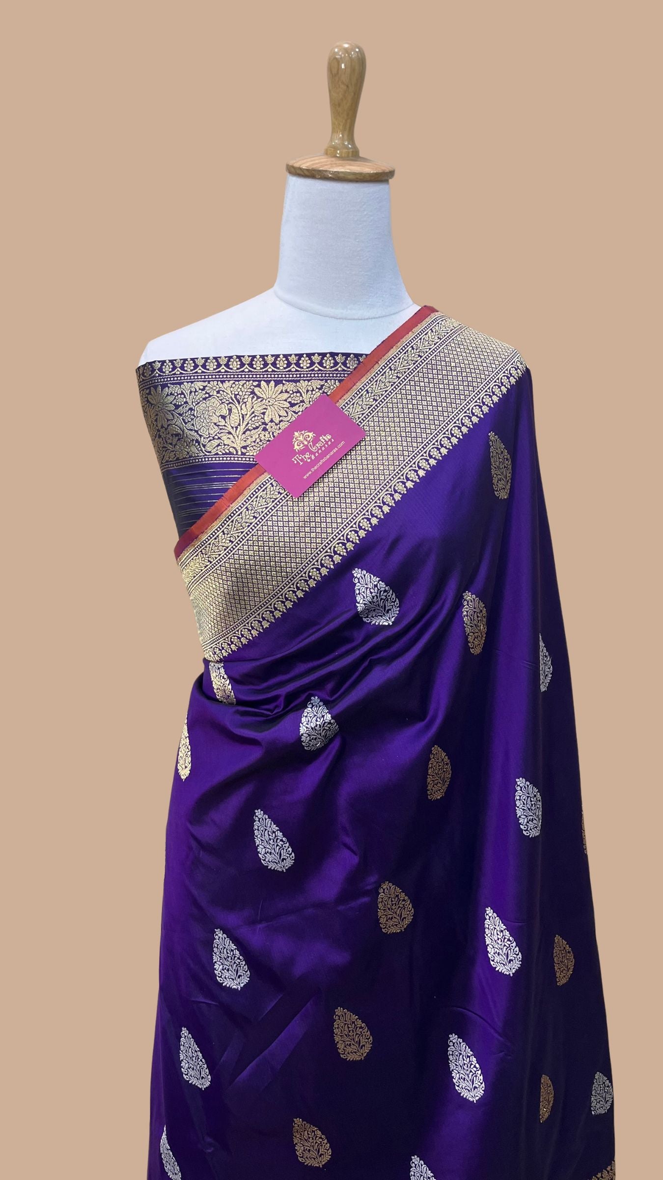 Pure Katan Silk Handloom Banarasi Saree - Sona Rupa With Kadhua Buti