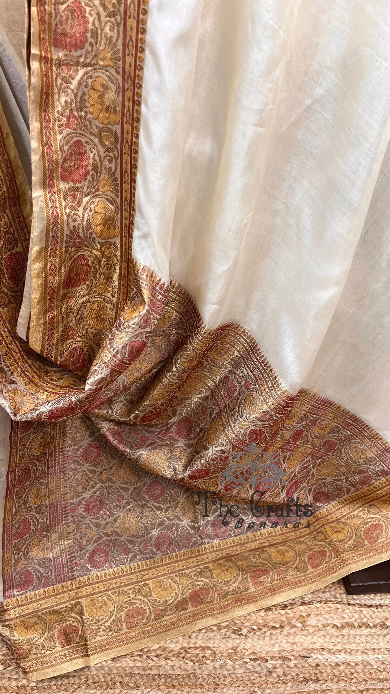 Pure Butter Crepe Banarasi Saree