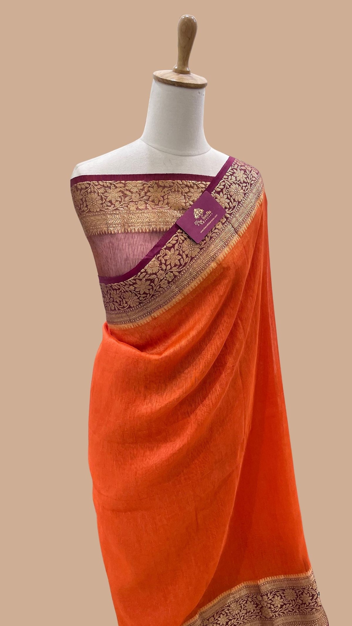 Pure Linen Banarasi Saree
