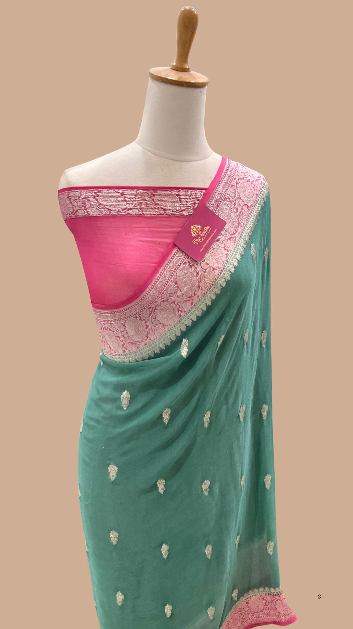 Pure Georgette Handloom Banarasi Saree