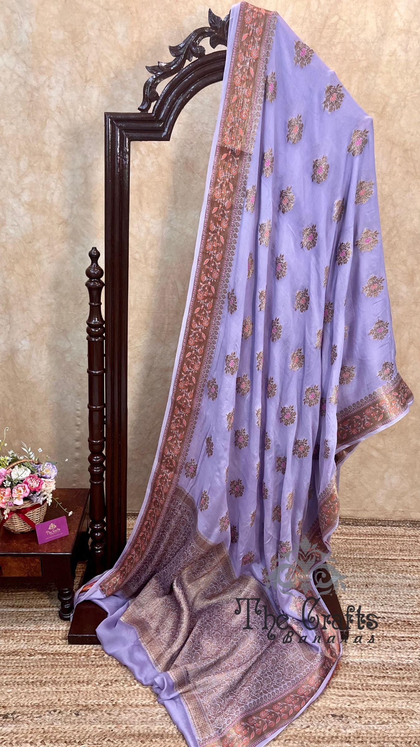 Pure Khaddi Chiffon Banarasi Saree