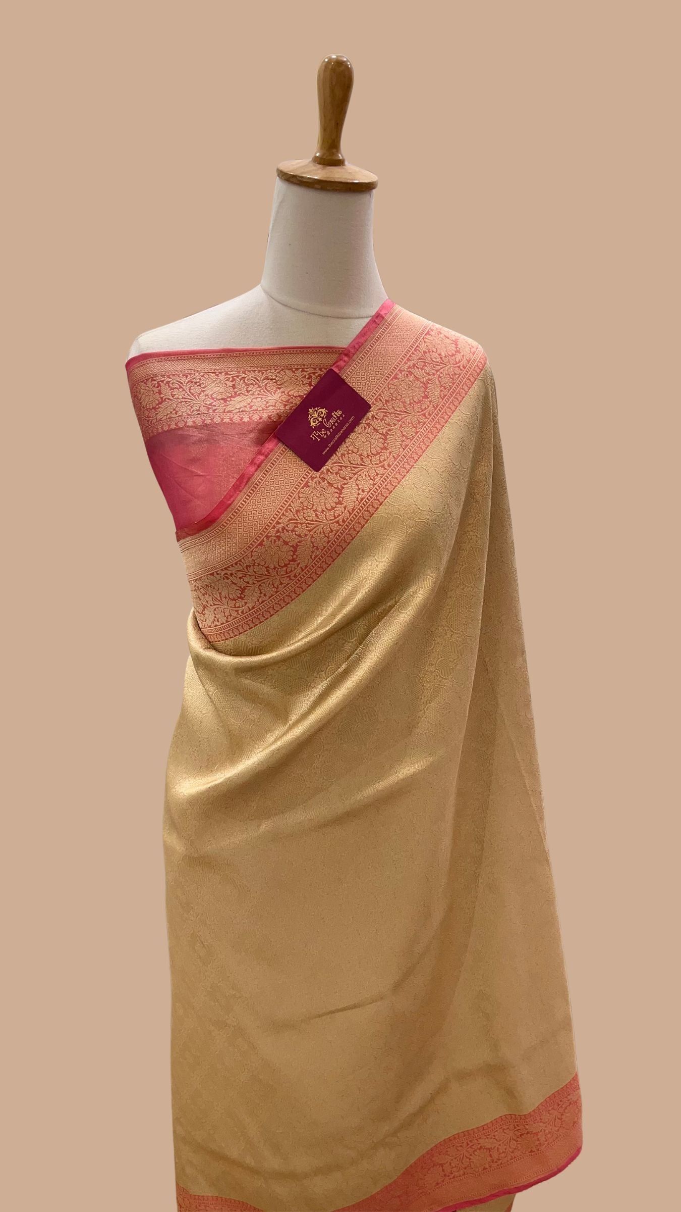 Pure Katan Tissue Silk Handloom Banarasi Saree - Tanchui Brocade